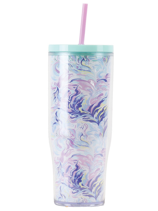 WATERCOLOR TUMBLER 24OZ CLEAR