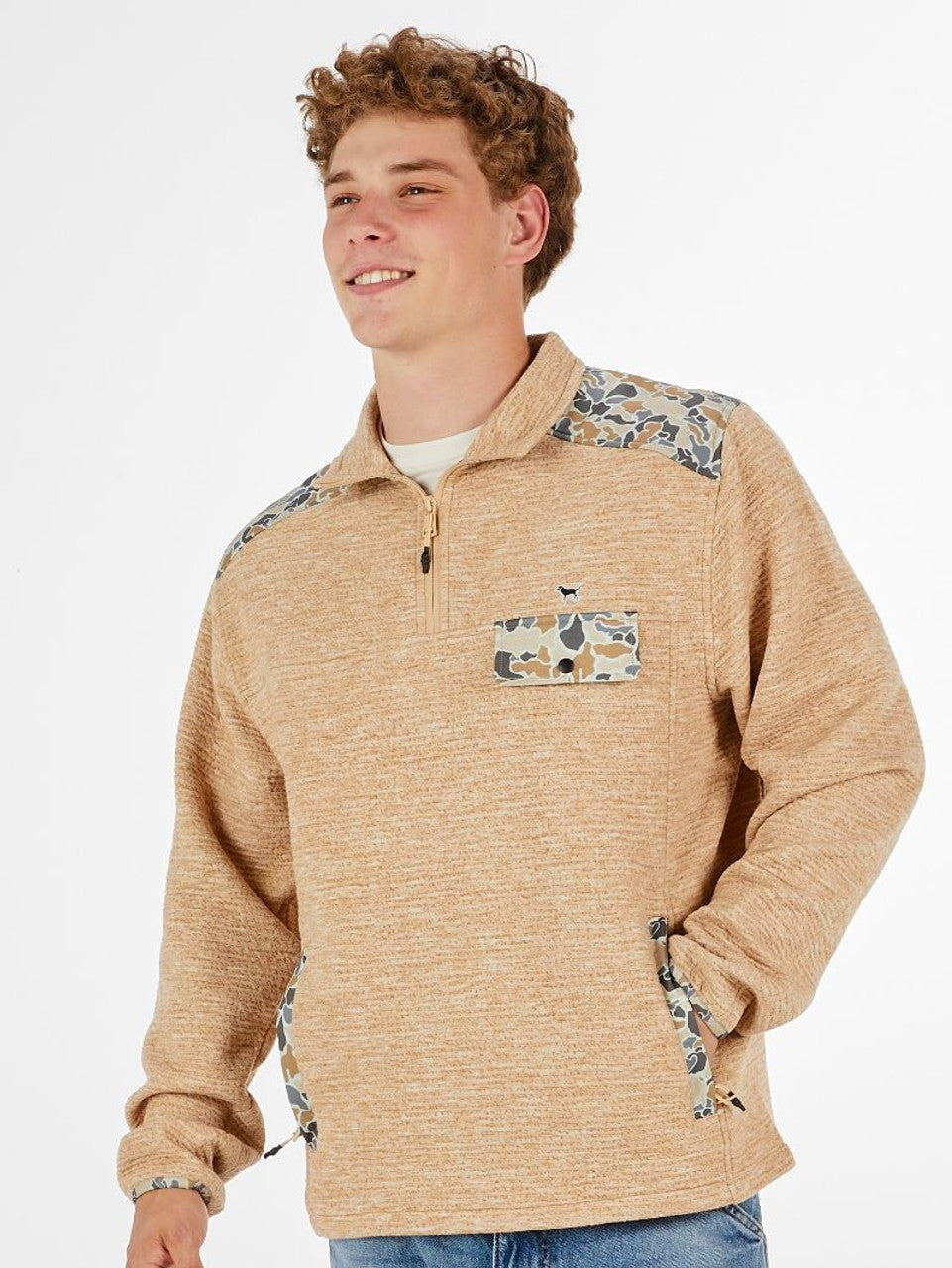 WESLEY QUARTER ZIP – LATTE