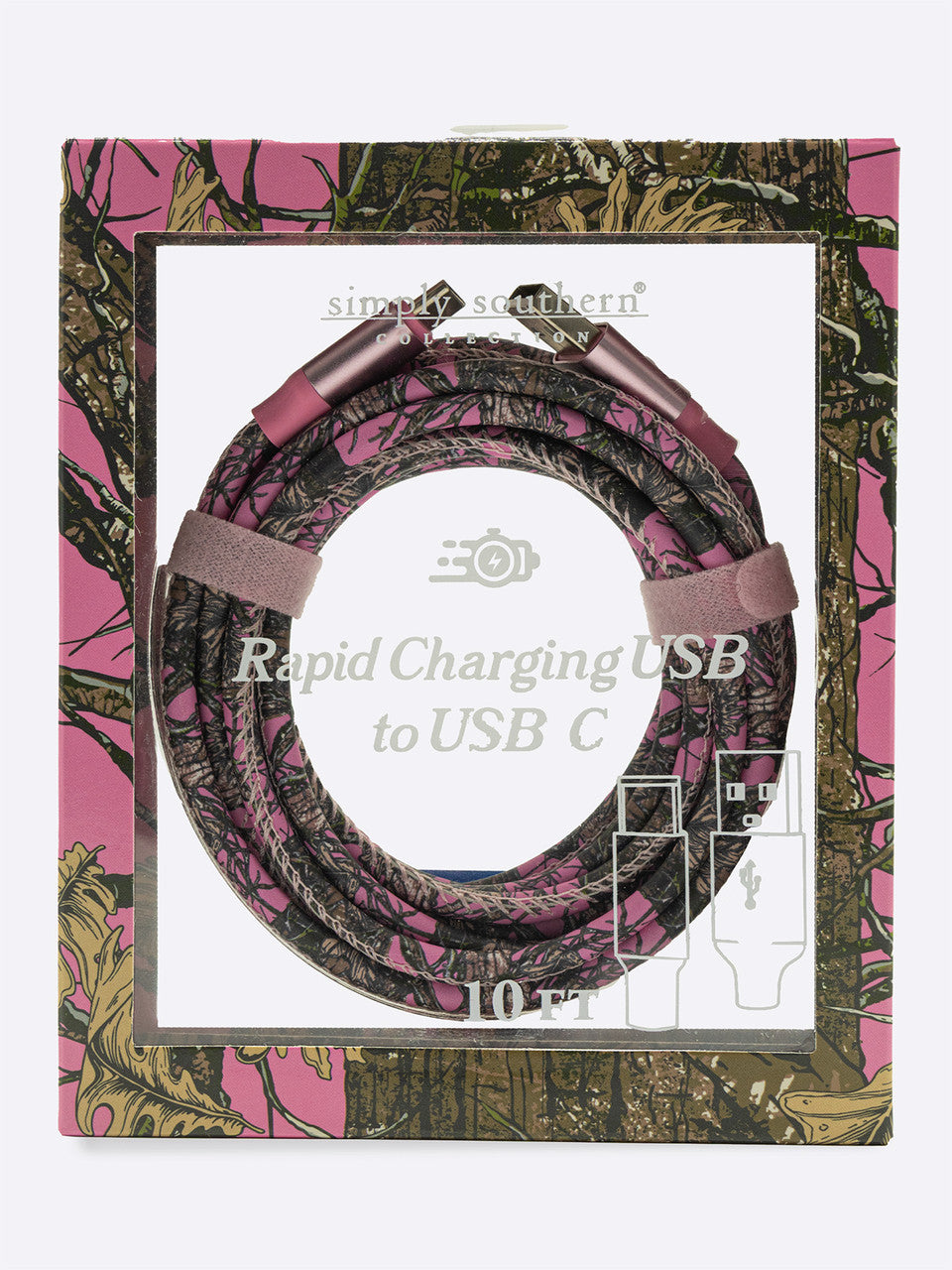 RAPID CHARGING USB TO USC - CAMO PINK