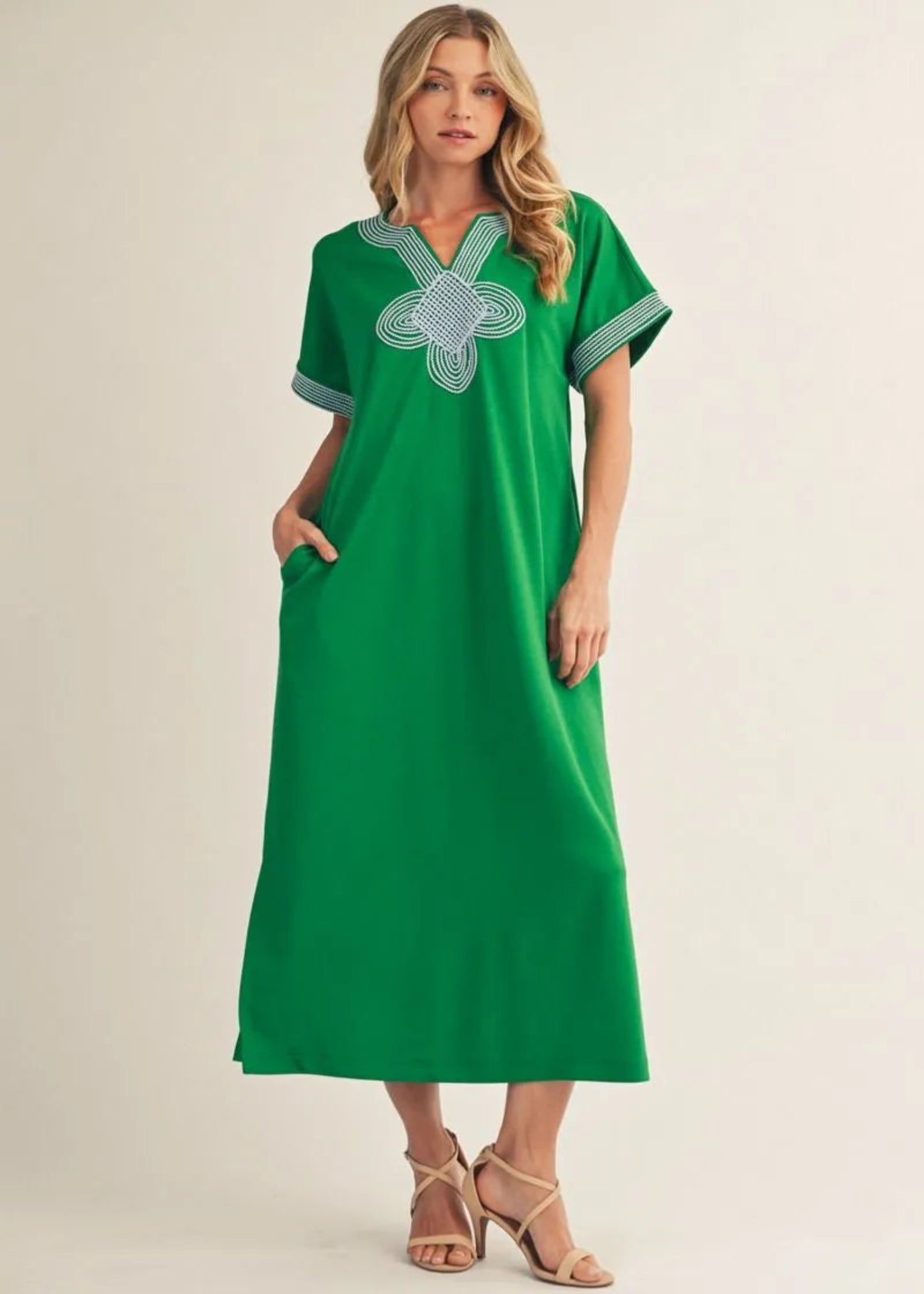 GRAYDON DRESS - KELLY GREEN