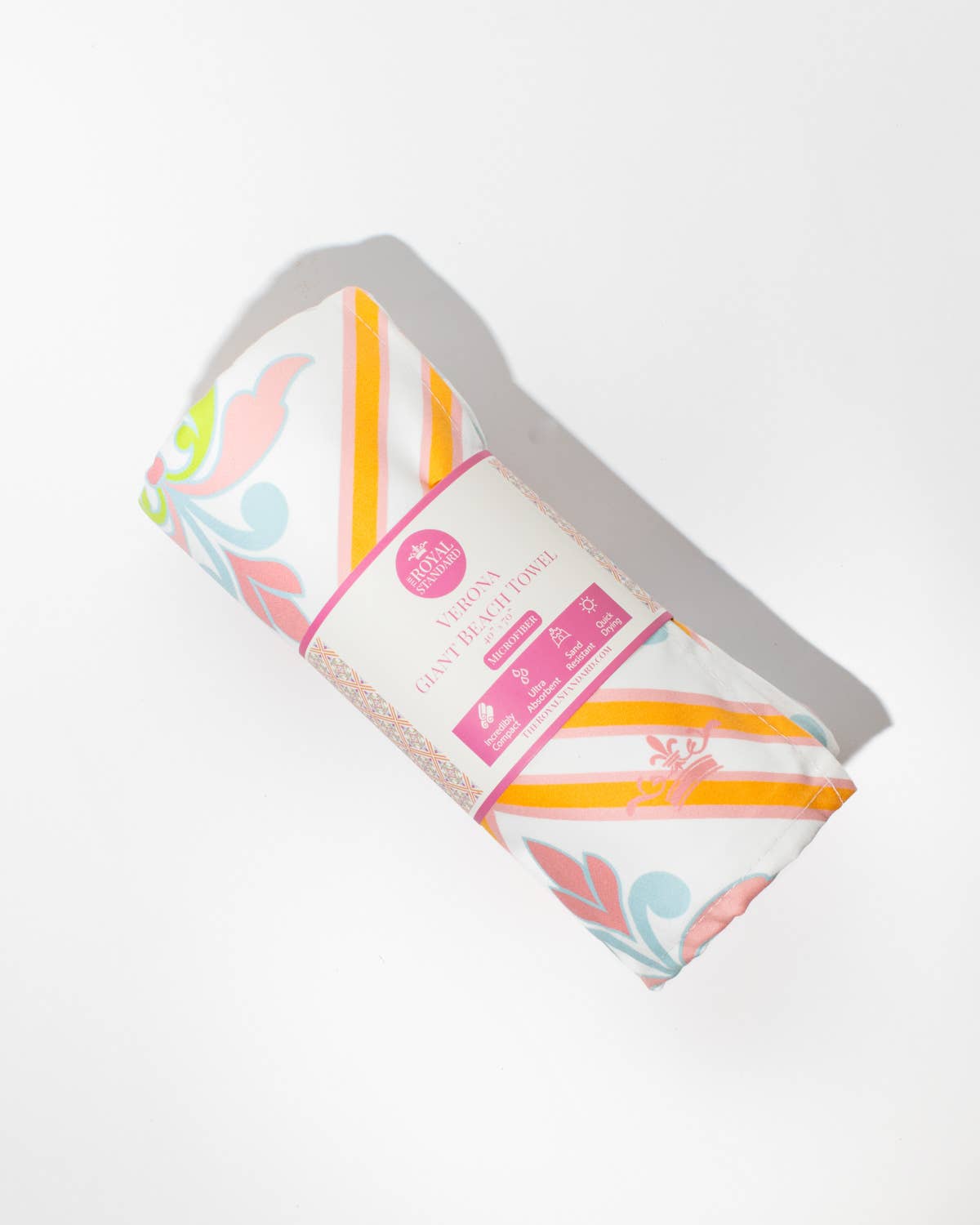 Verona Giant Beach Towel - White/Multi