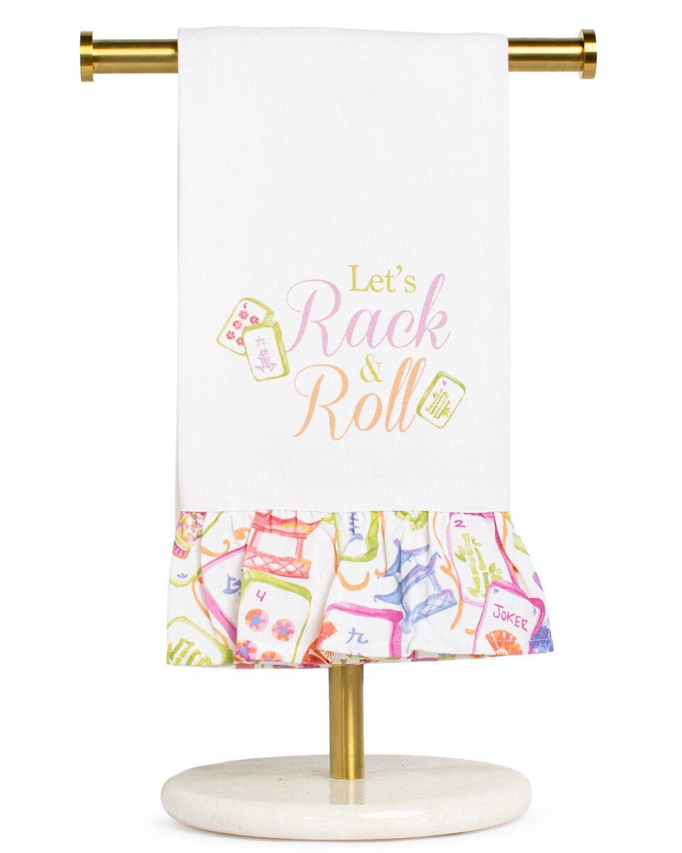 MAHJONG KITCHEN TOWEL - RACK & ROLL RUFFLE