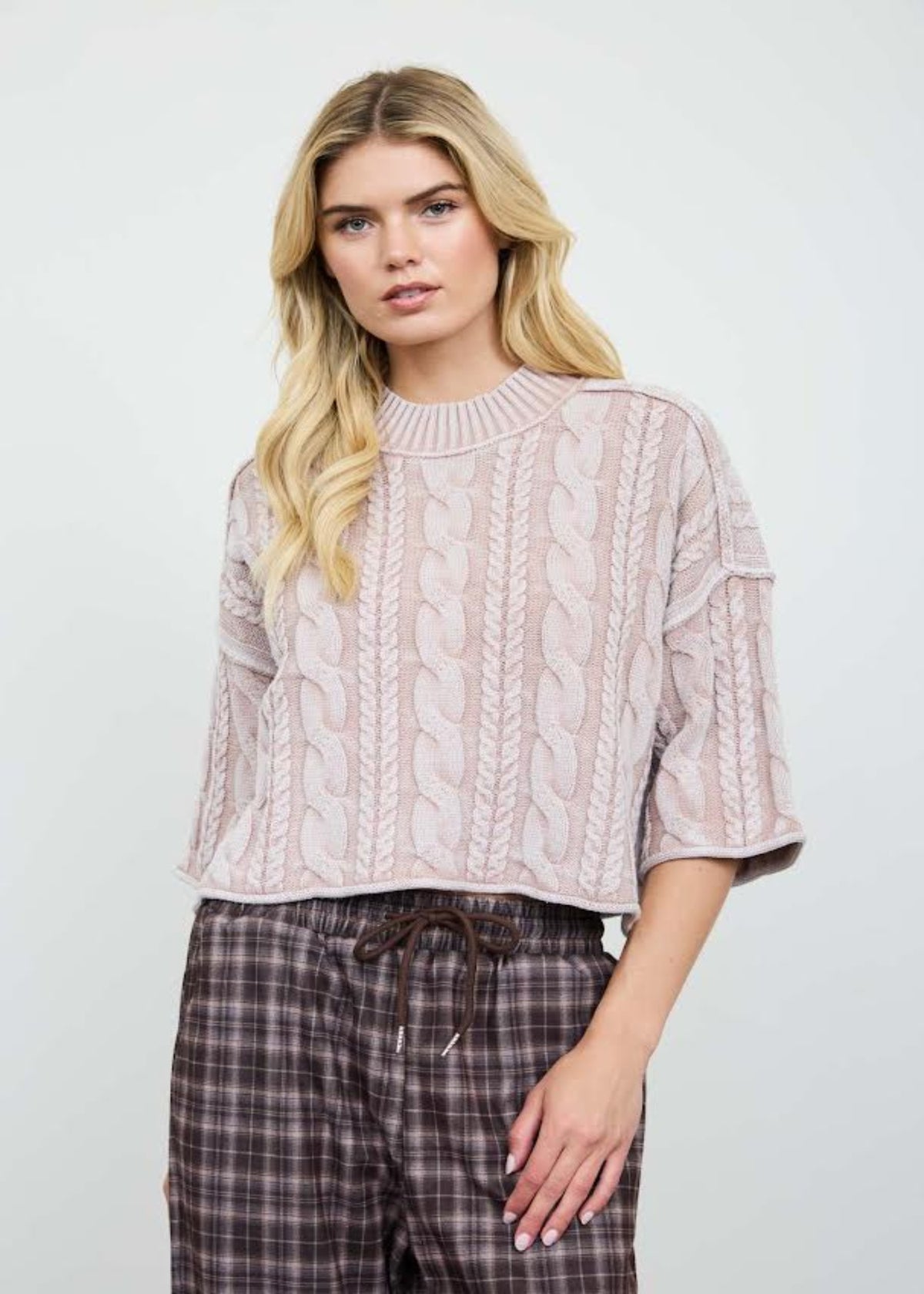 CARLEE TOP - LIGHT KHAKI