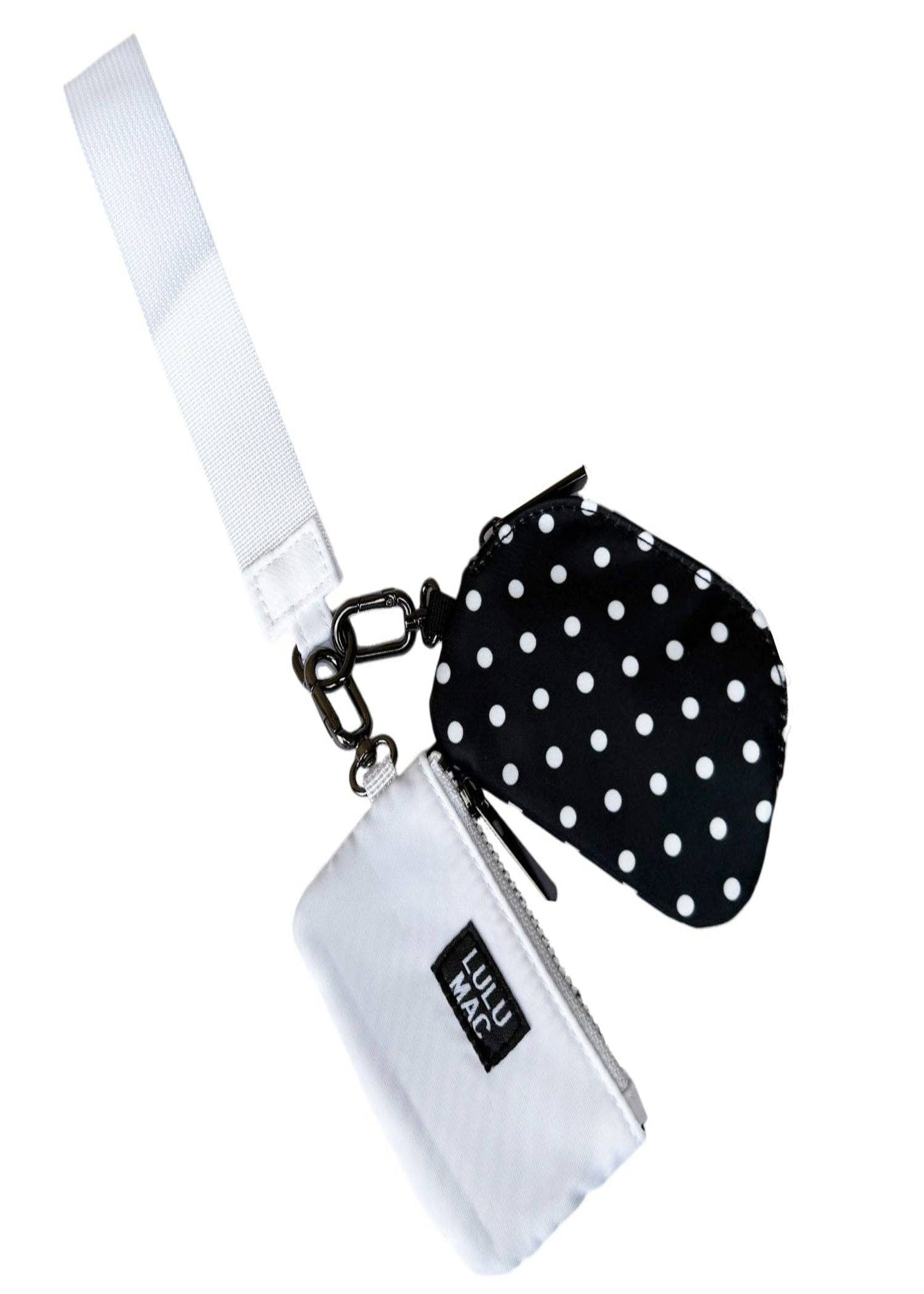 BLACK AND WHITE POLKA DOT WRISTLET