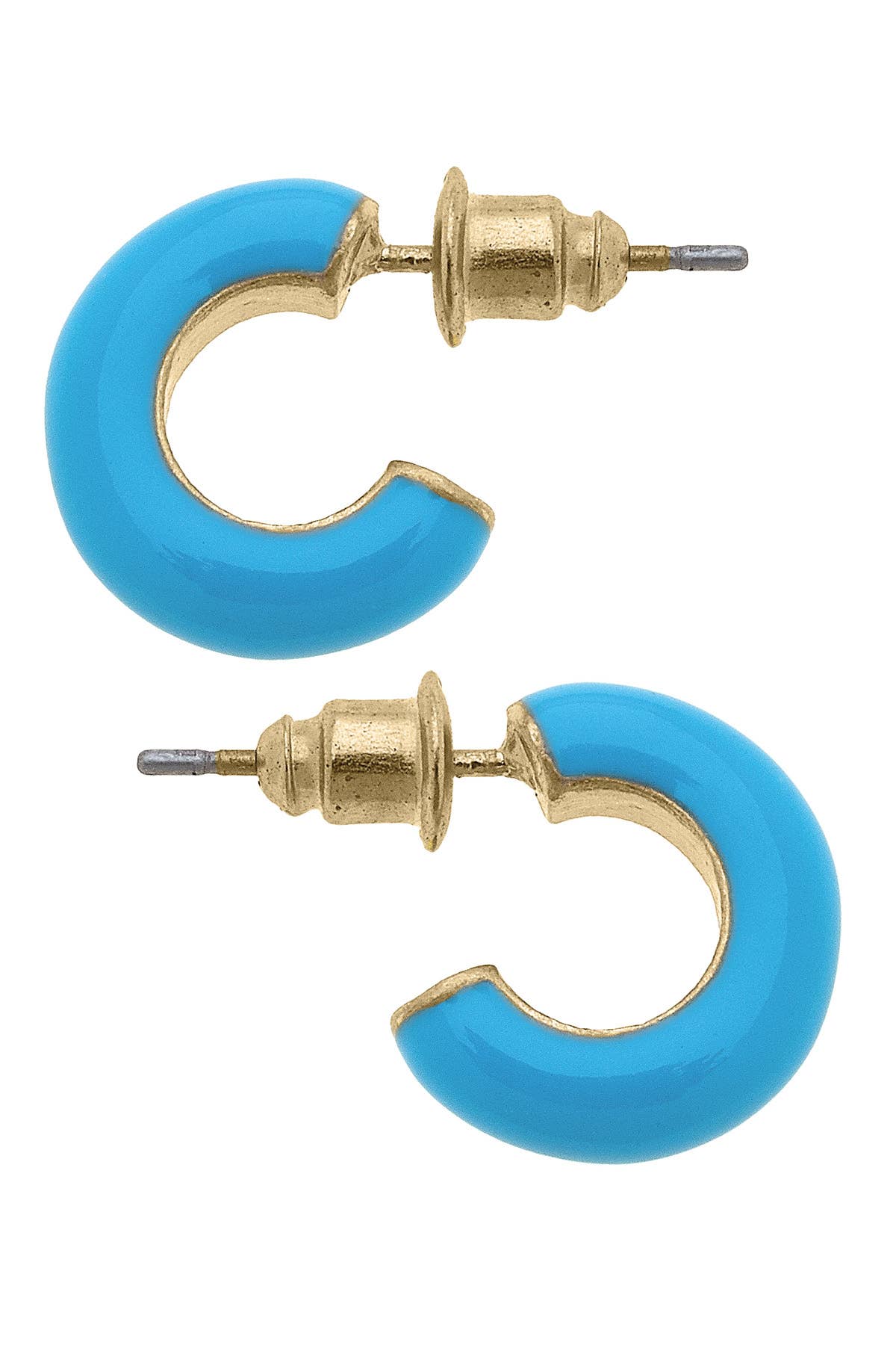 Kelley Coated Enamel Hoop Earrings