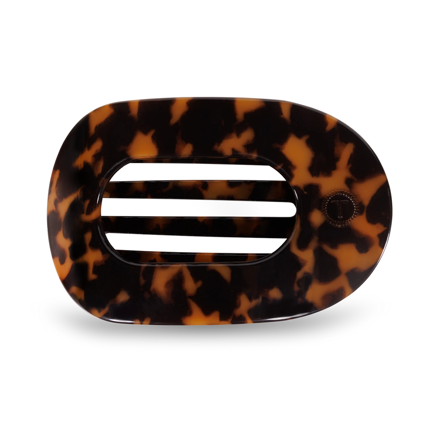 TELETIES Flat Round Hair Clip for Women - Durable Plastic Hair Accessory