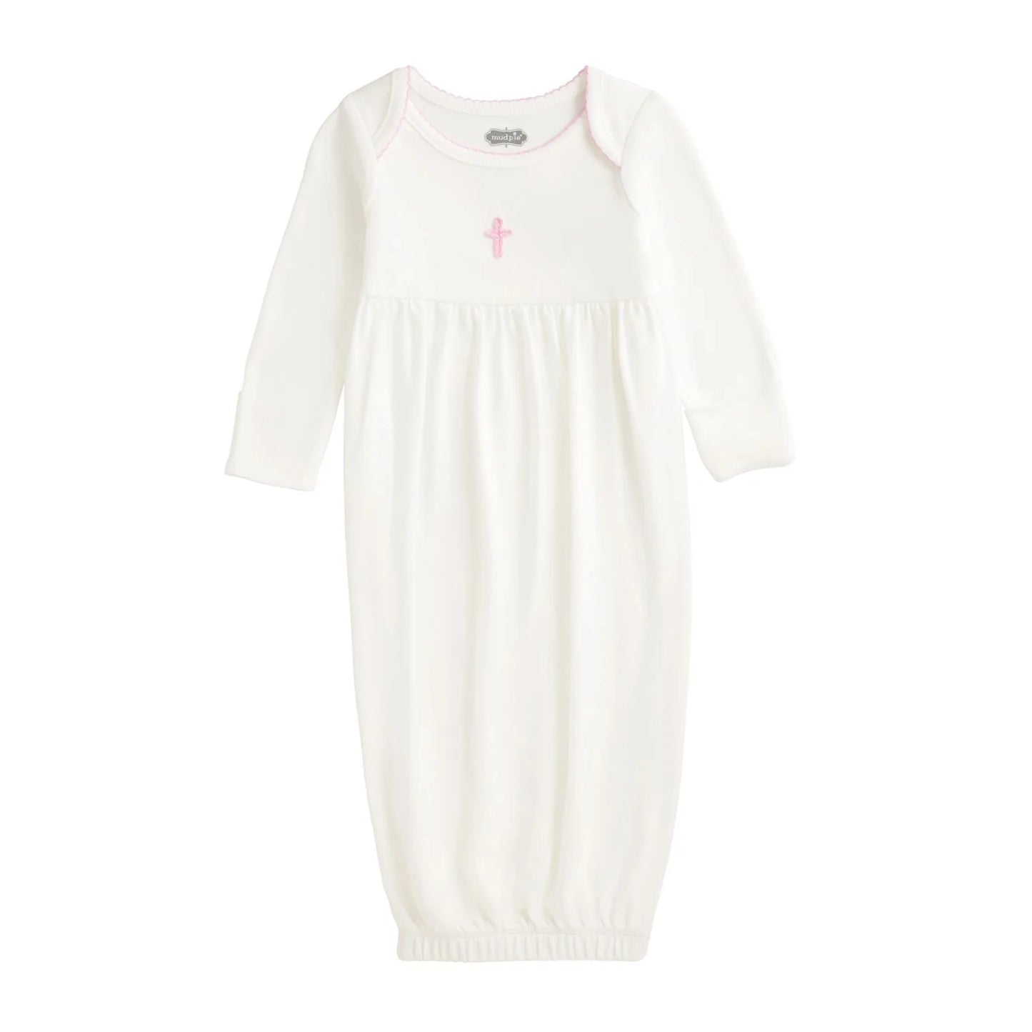 CROCHET CROSS GOWN PINK