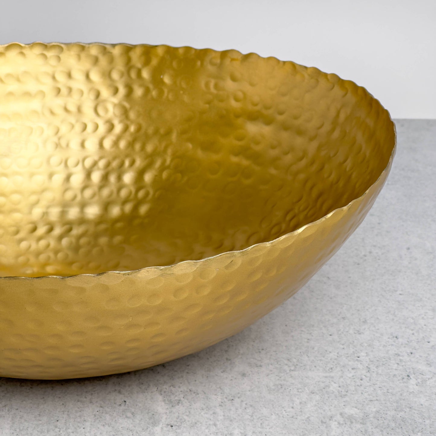 Gold Hammered Oval Bowl