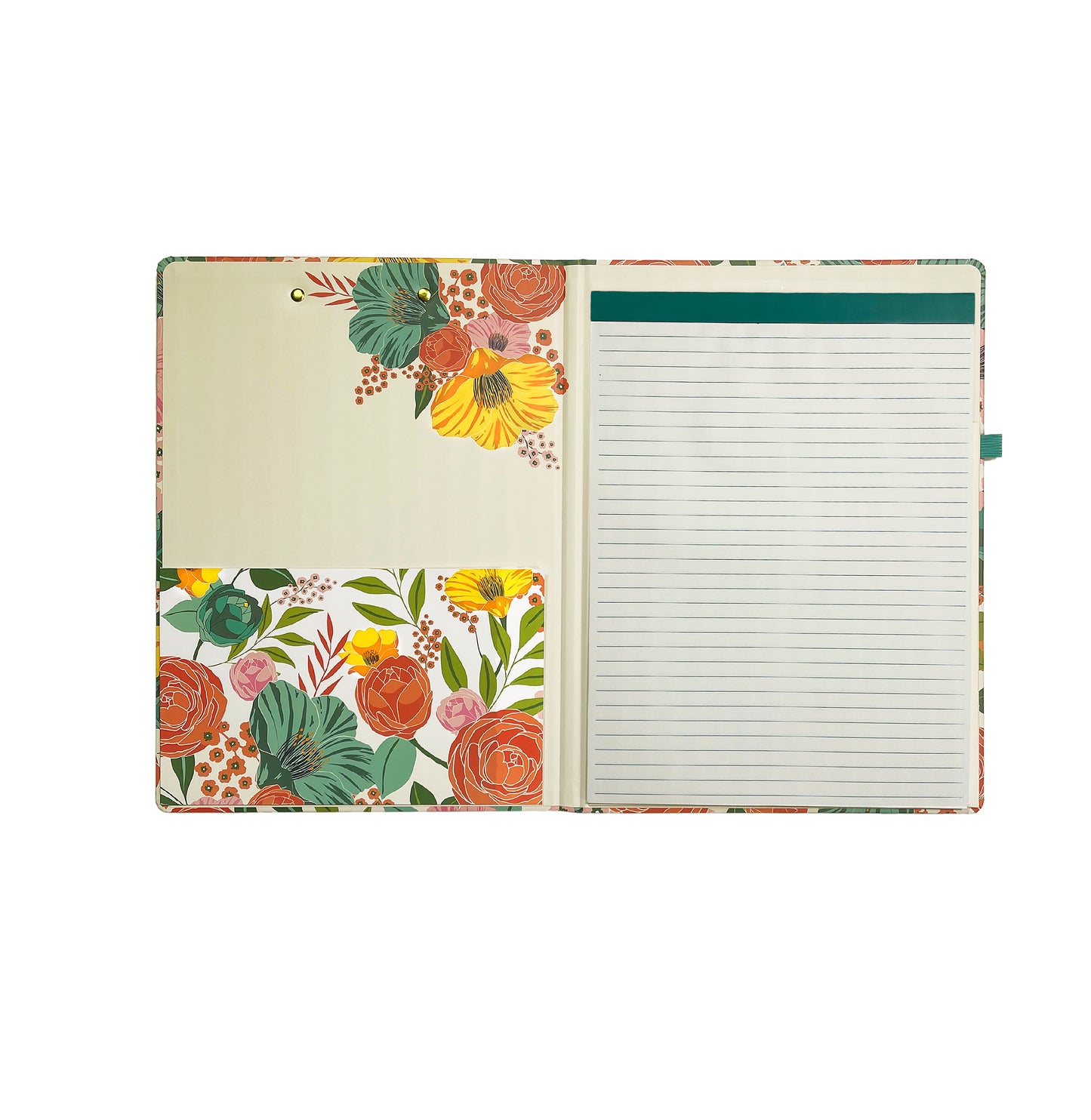 Clipboard Folio : Garden Blooms Cream