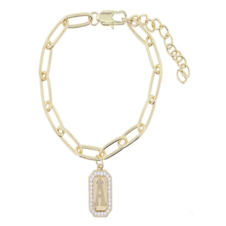 INITIAL EMERALD PLATE BRAC-A