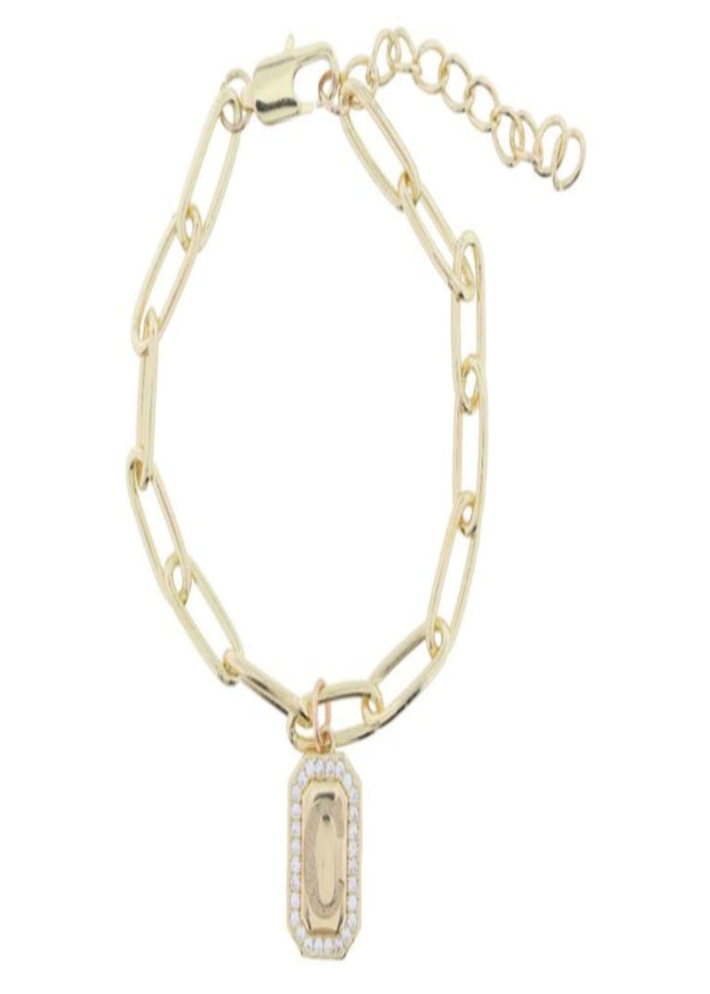 INITIAL EMERALD PLATE BRAC-C