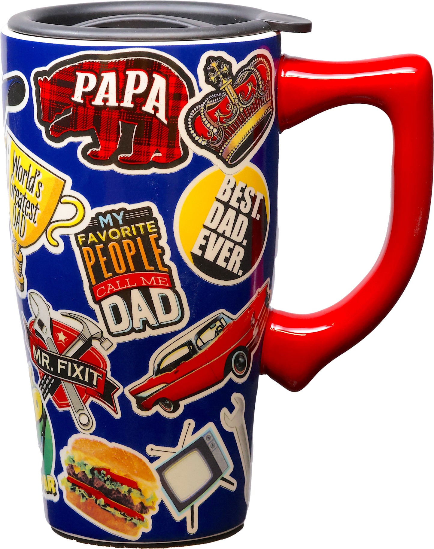 DAD STICKER ART TRAVEL MUG