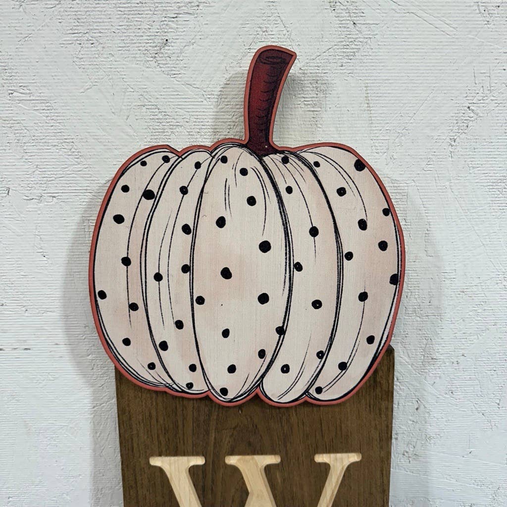 Polka Dot Pumpkin topper