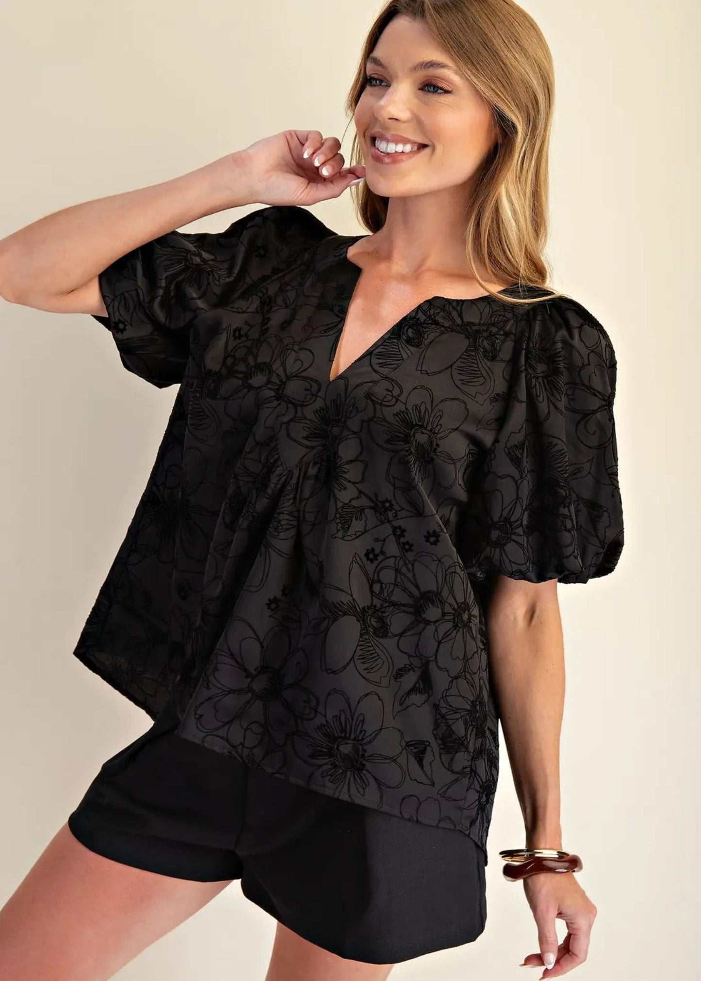 SALLY TOP - BLACK