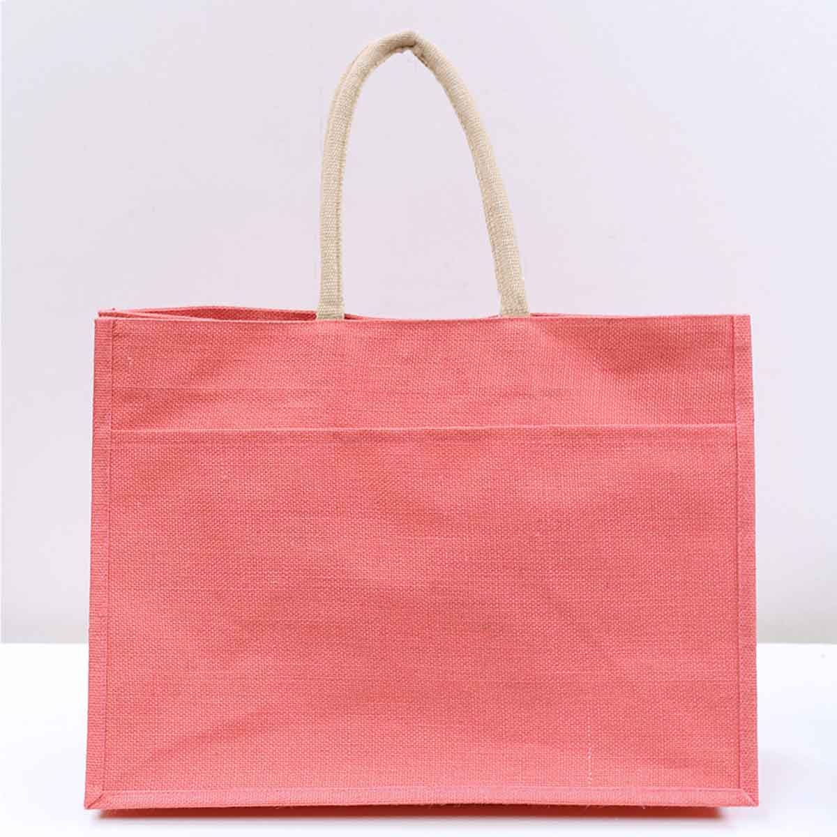 JUTE POCKET TOTE