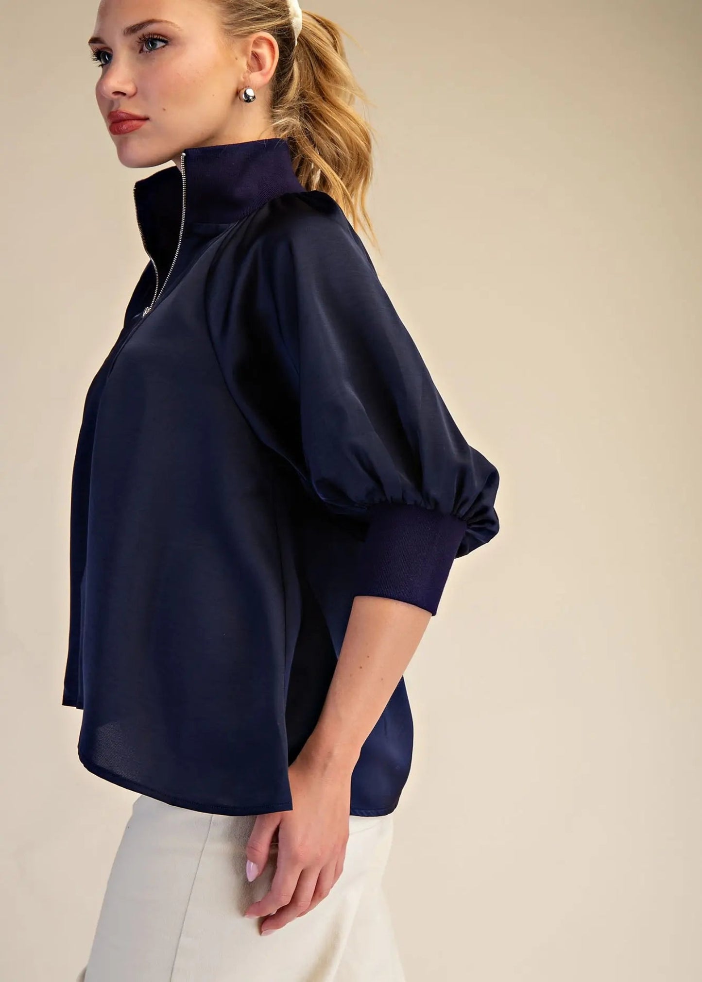 ALIX TOP - NAVY