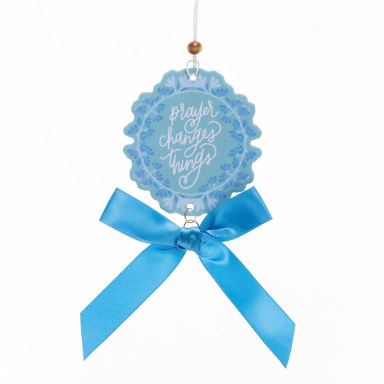 AIR FRESHENER-PRAYER CHANGES BLUE BOW