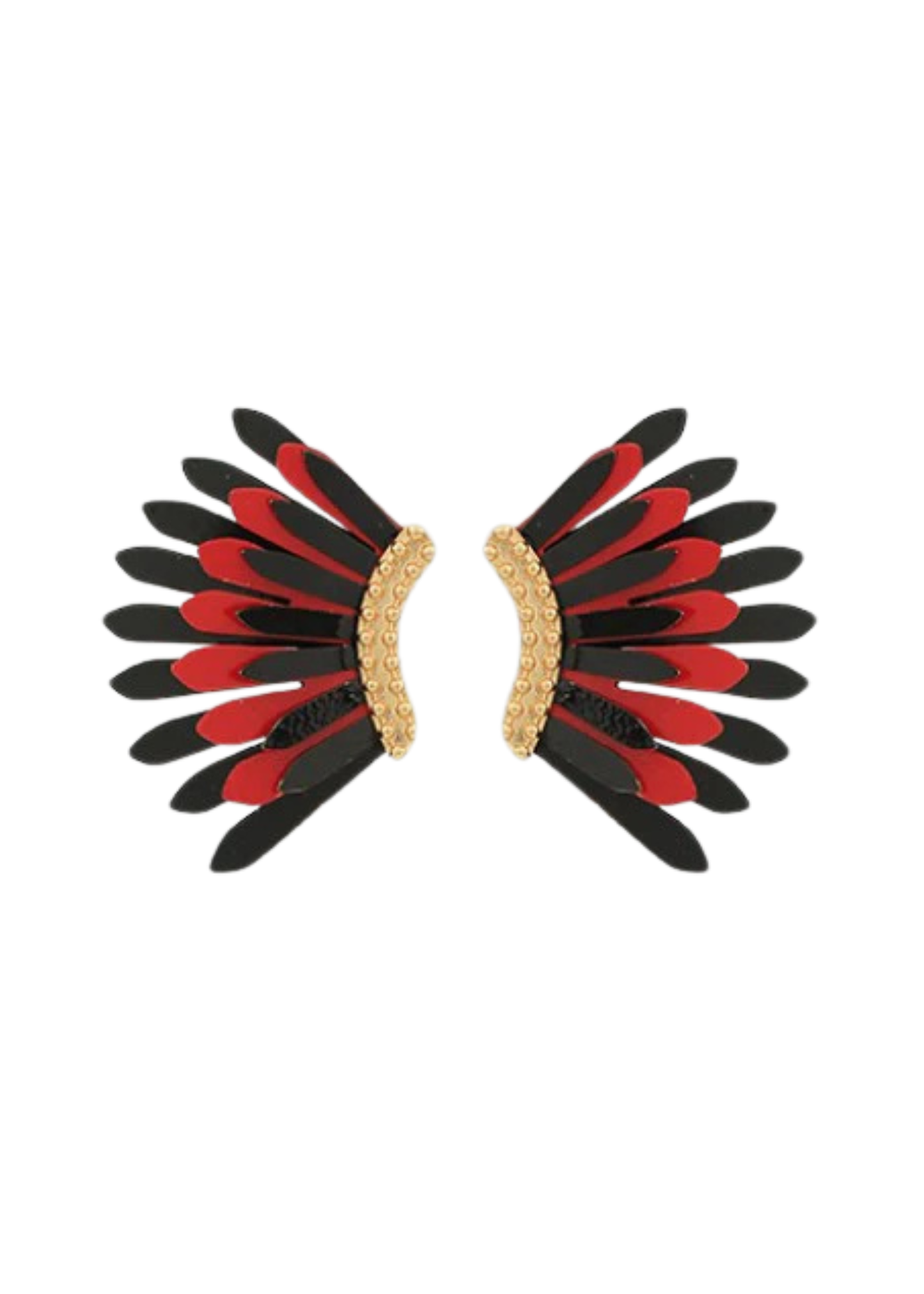 SHORT "GAME DAY" COLOR COATED WING EARRINGS