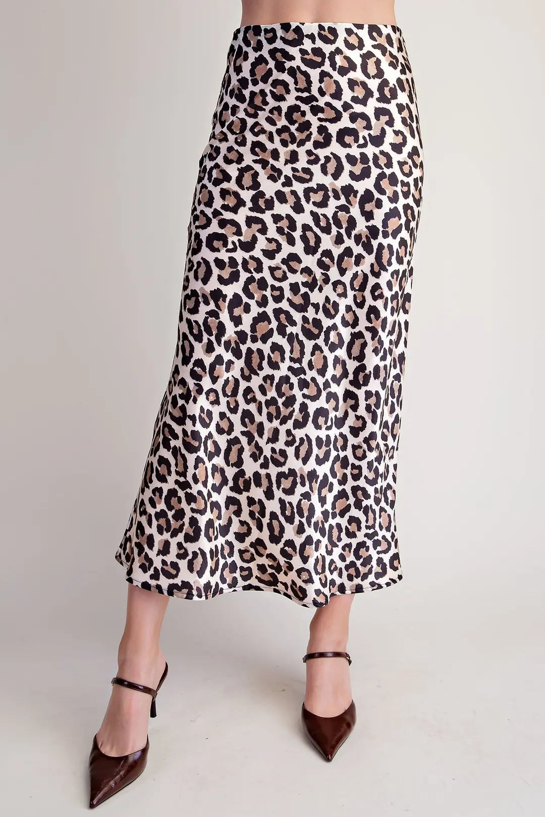 CHEETAH PRINT SKIRT - CREAM