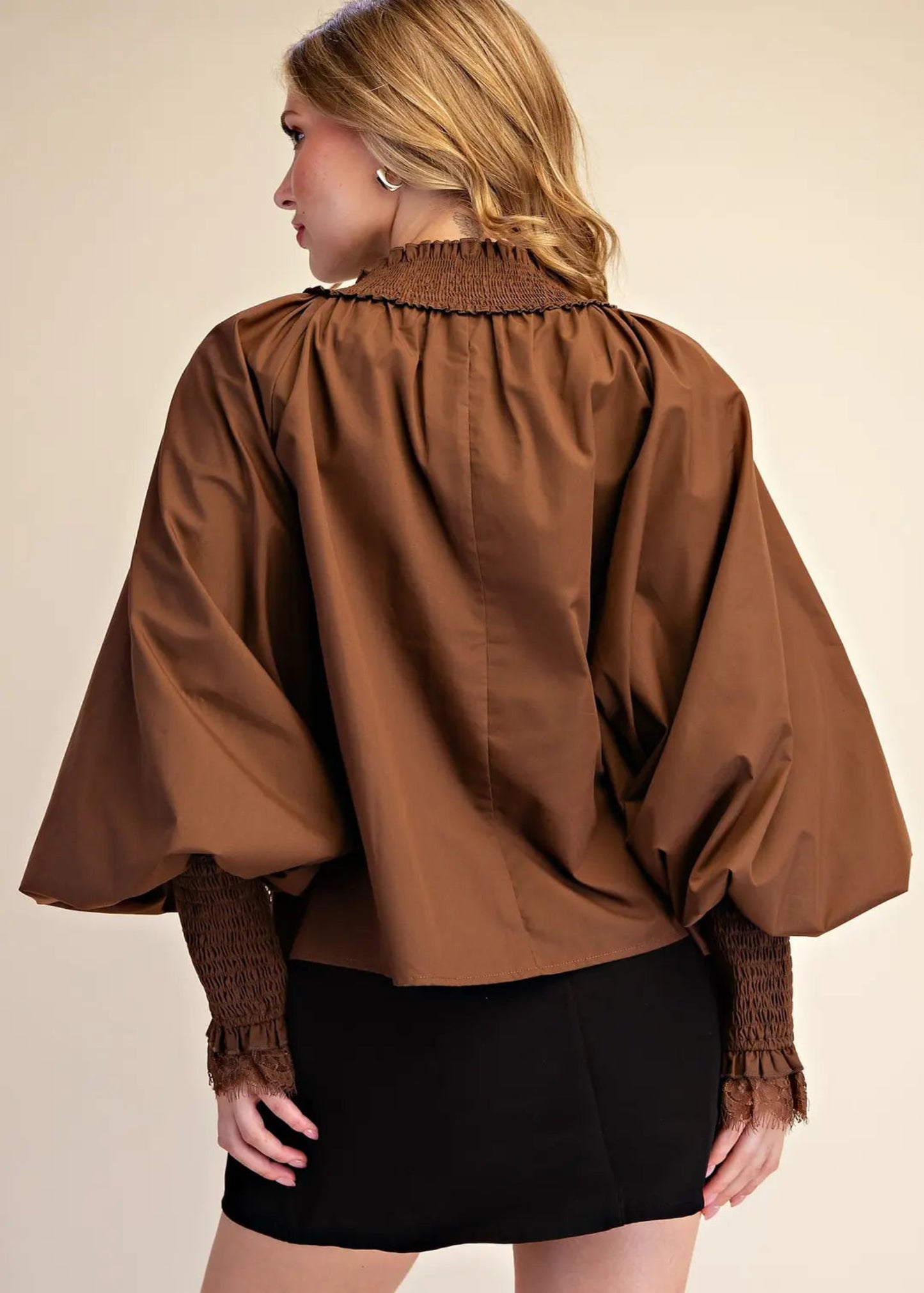 EMREE TOP - BROWN