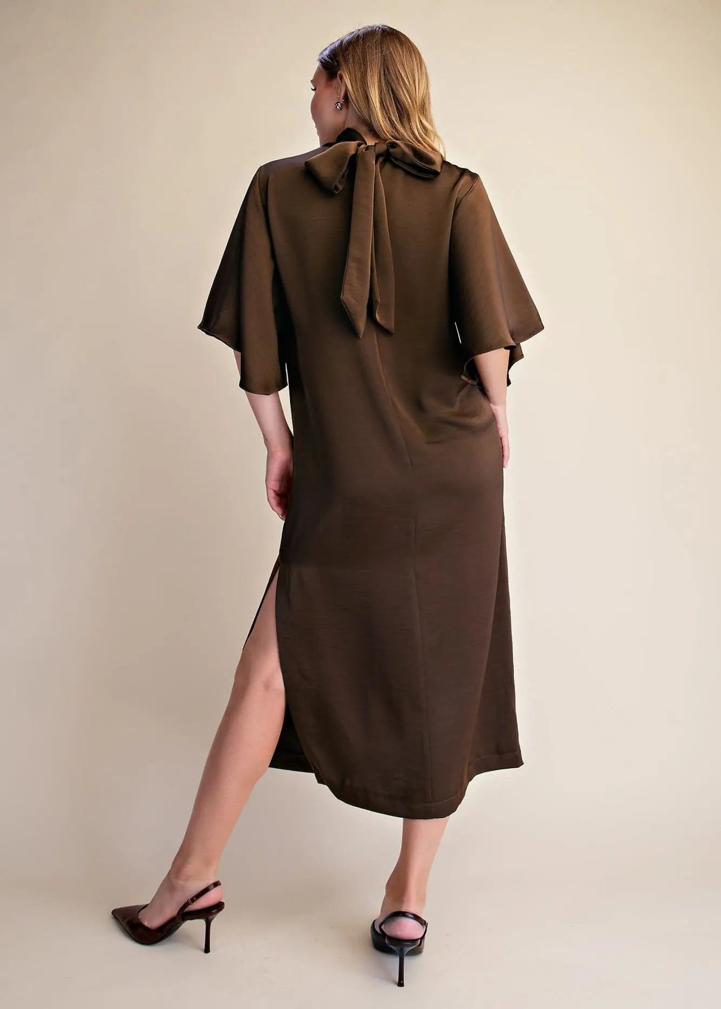 KIRSTIN DRESS - BROWN