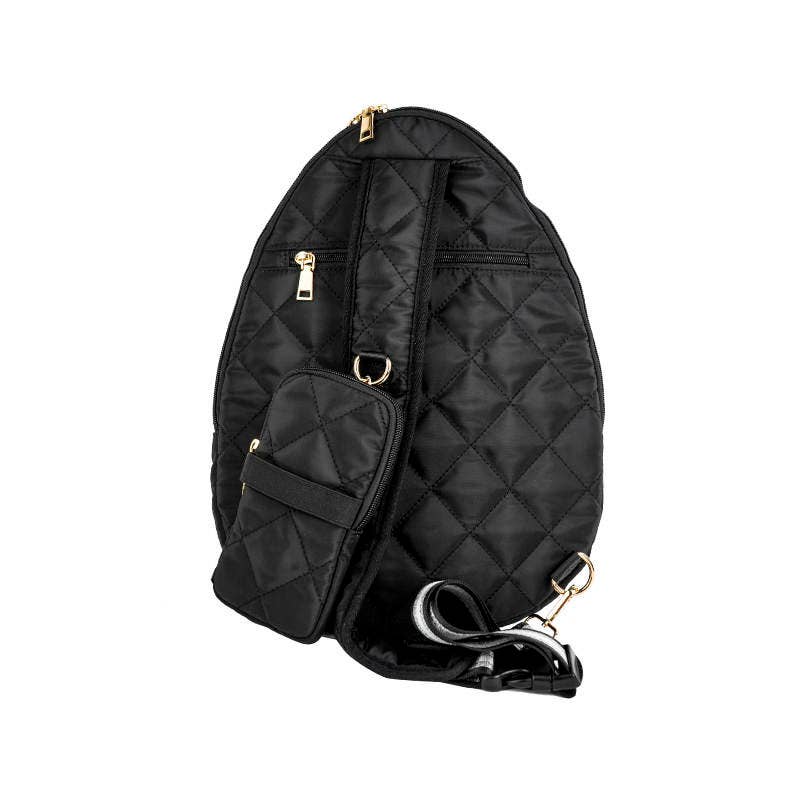 Jillian Pickle Ball Bag Sling Black-Closeout Deal!