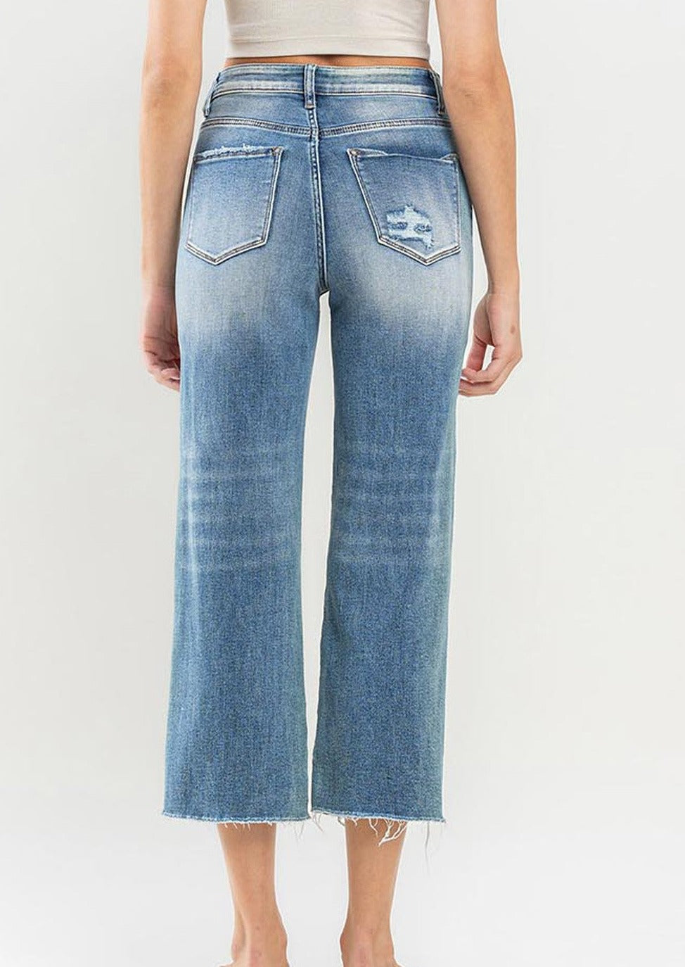 SUPER HIGH RISE CROP WIDE JEANS-MISCHIEF