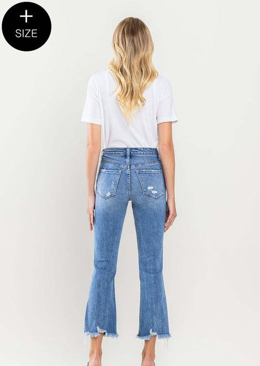 PLUS KICK FLARE JEANS-AMBER