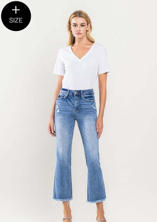 PLUS KICK FLARE JEANS-AMBER