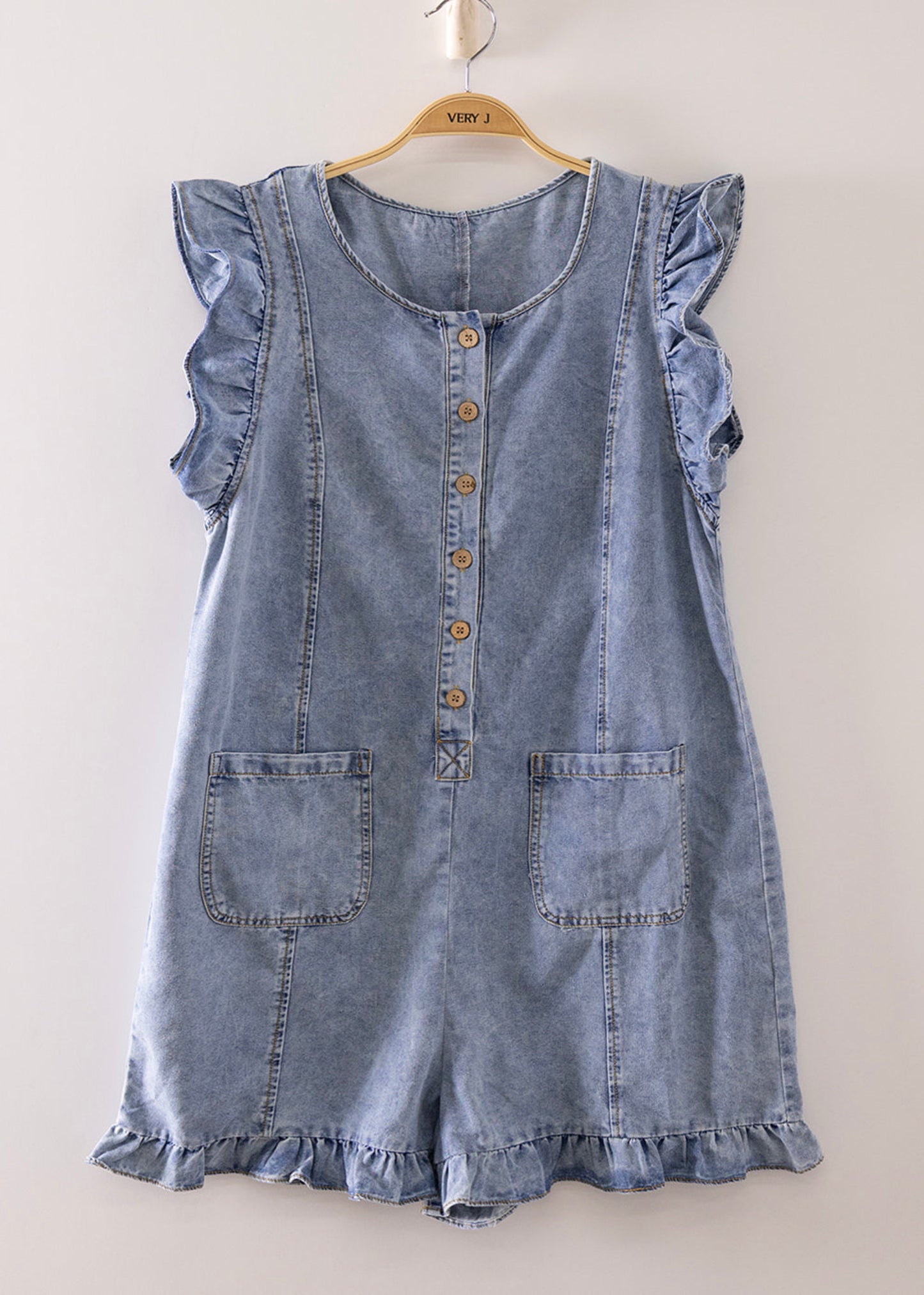 KATIE DENIM ROMPER