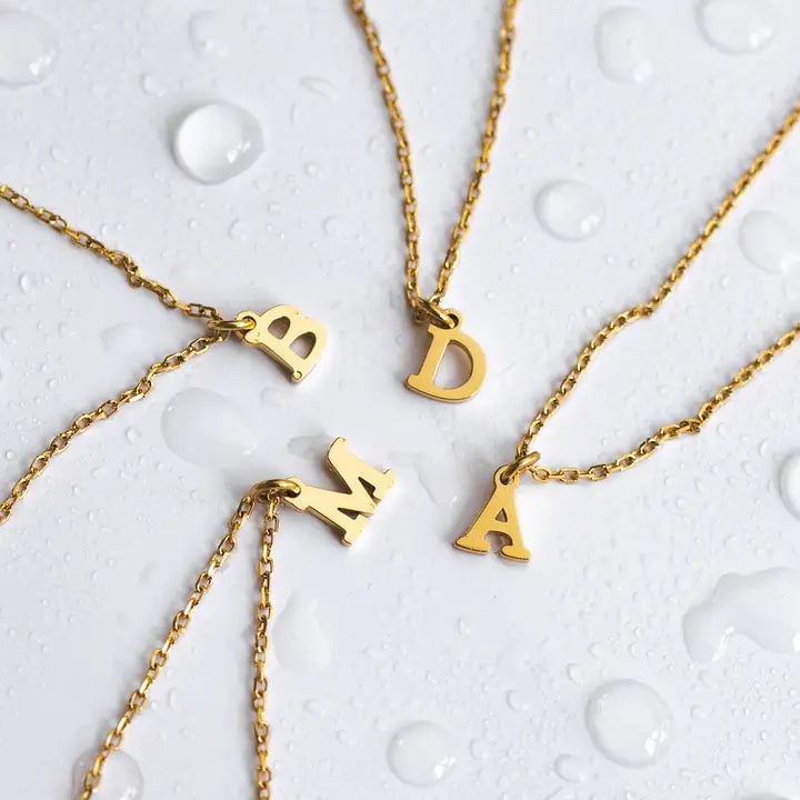 Waterproof Dainty Love Initial Necklace