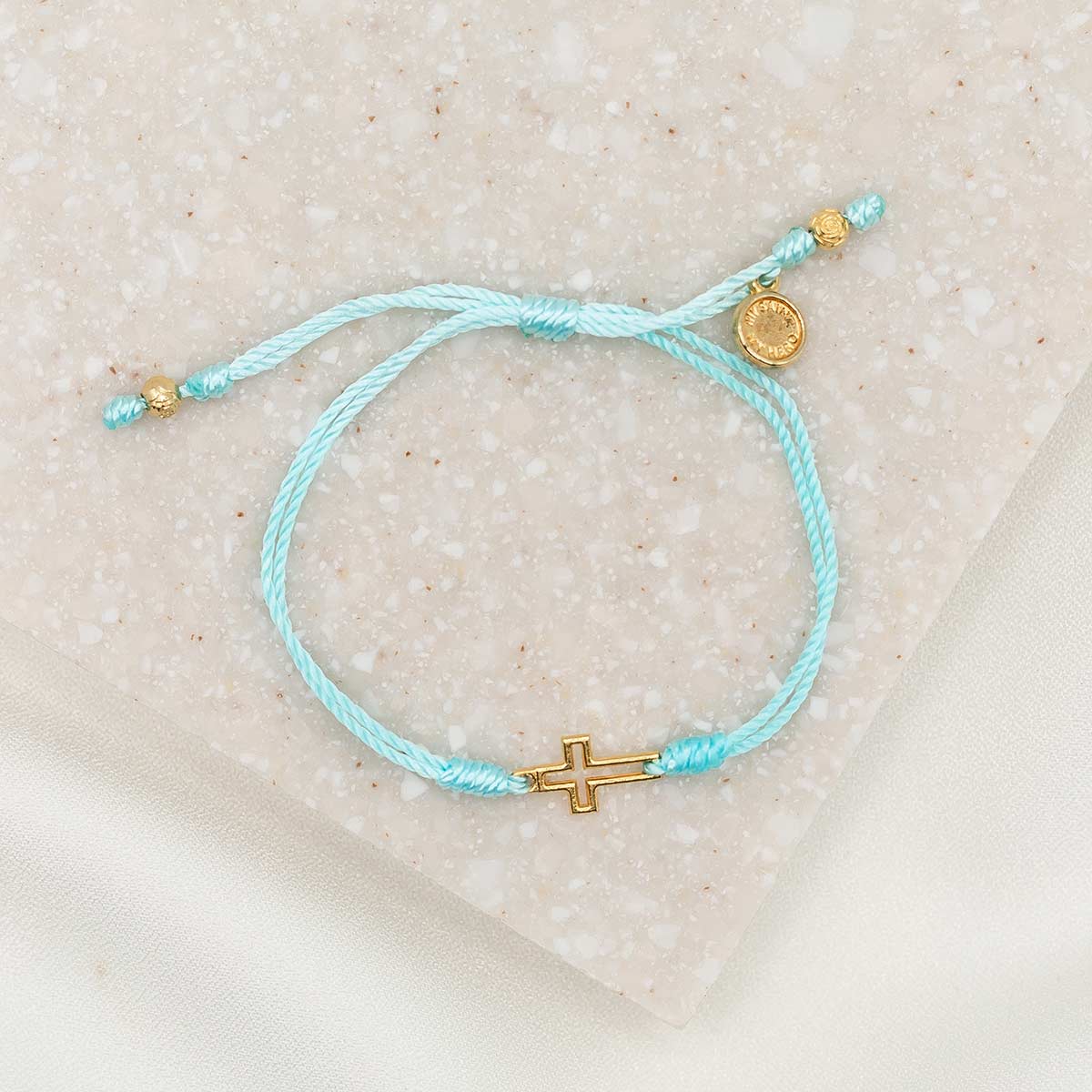 Filled By Faith Bracelet-Navy / Gold