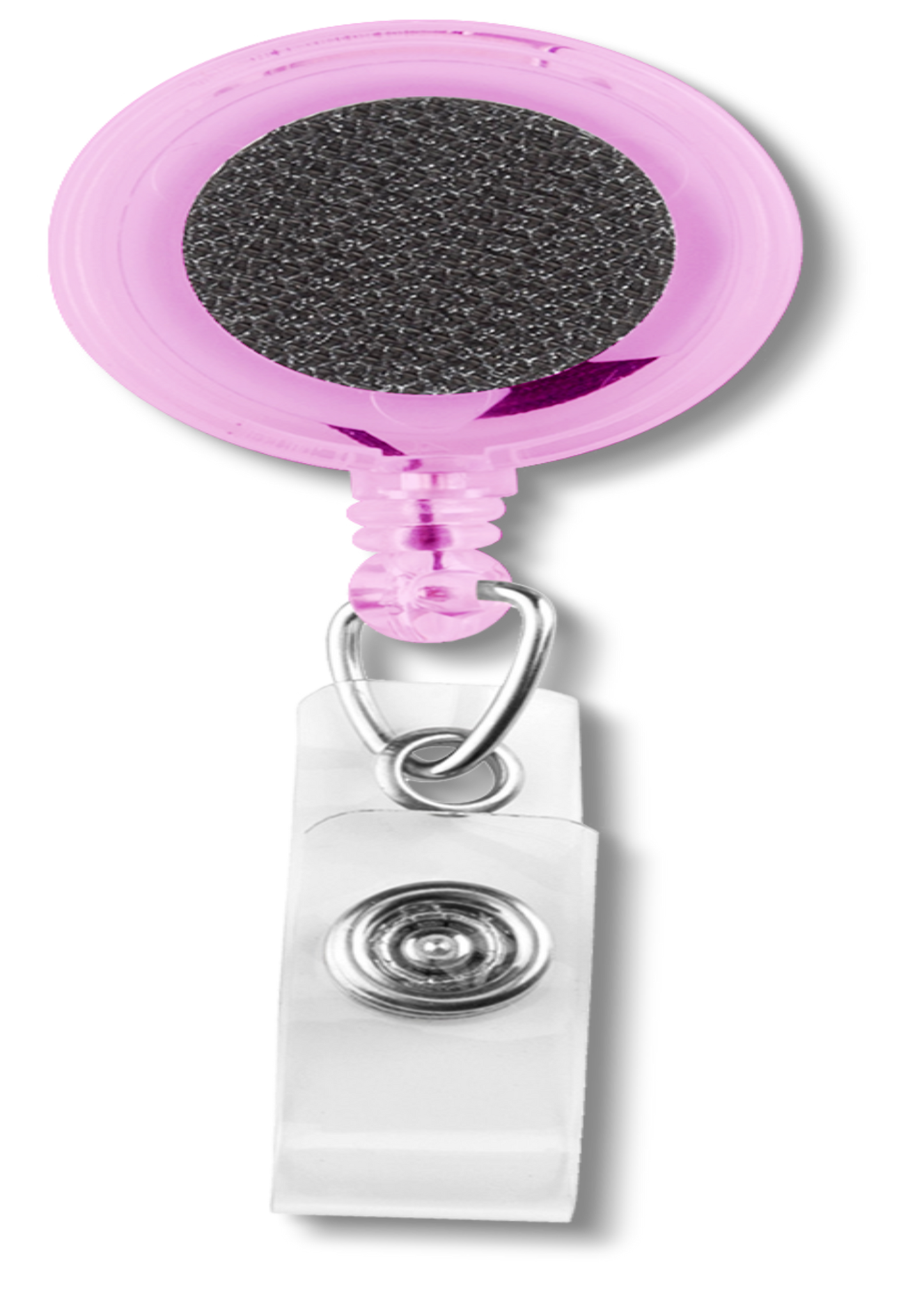 PINK SPINNING CLIP BADGE REEL