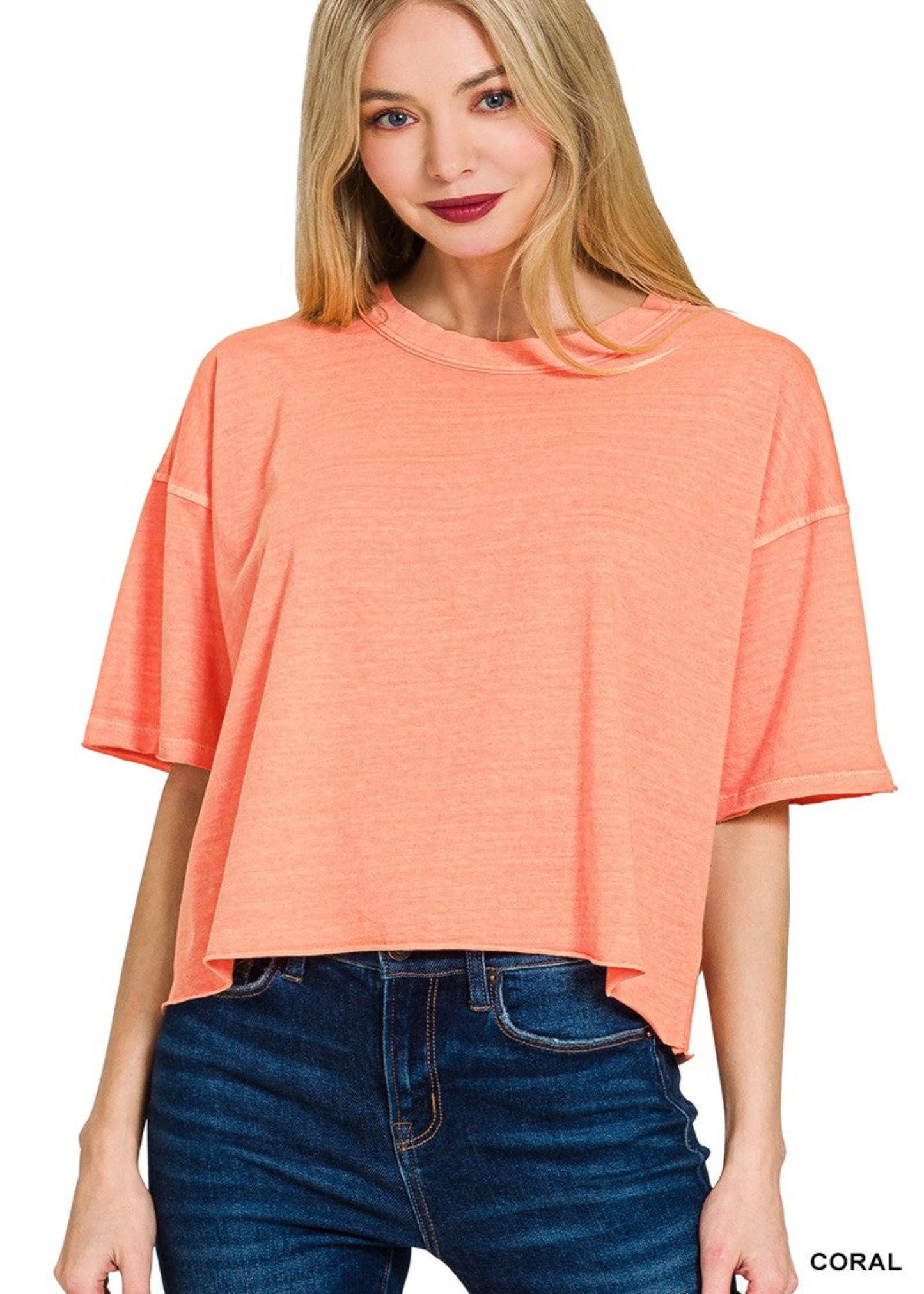 HAZEL OVERSIZED CROP BOX TEE