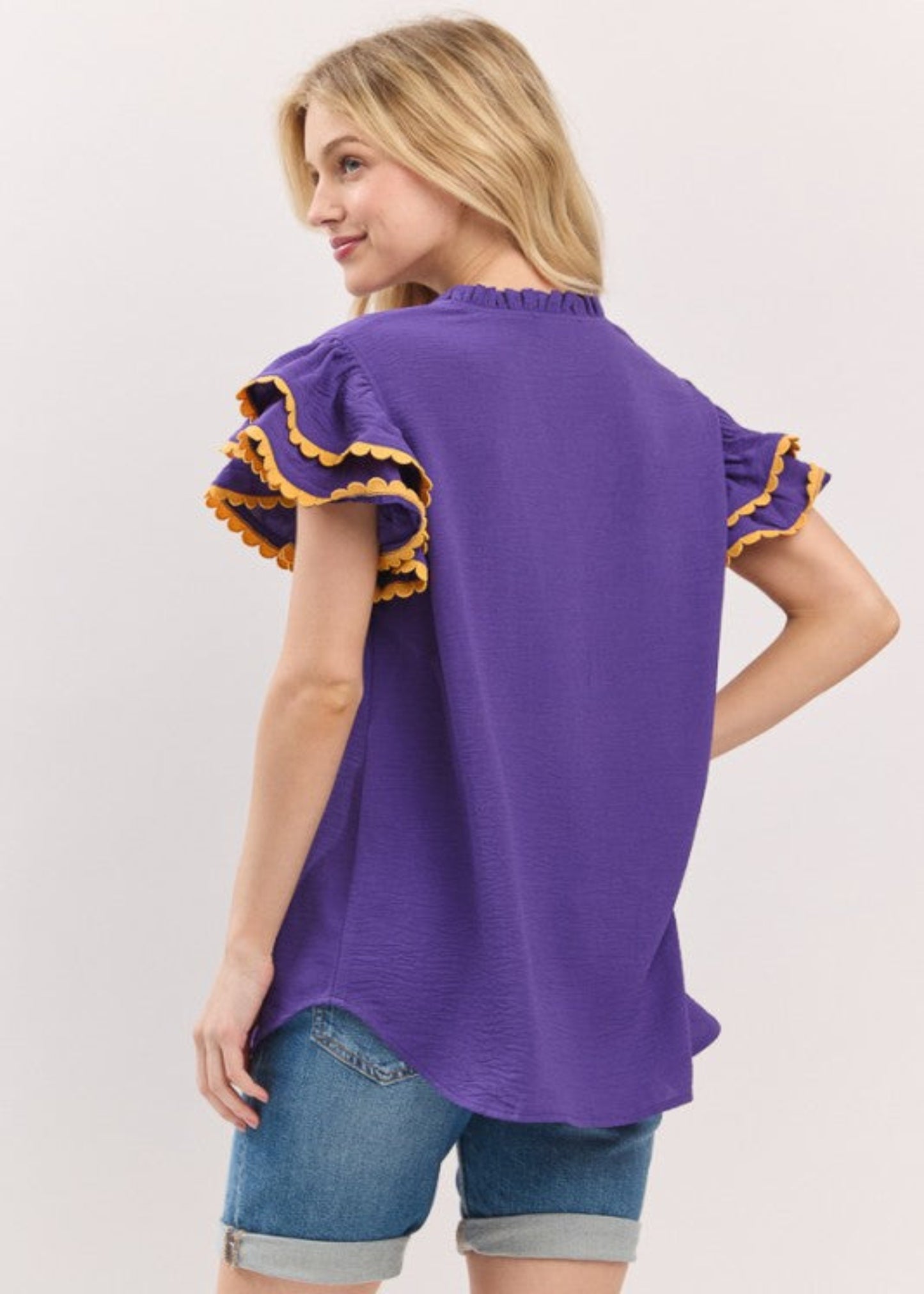 TOP - PURPLE AND YELLOW GOLD LSU