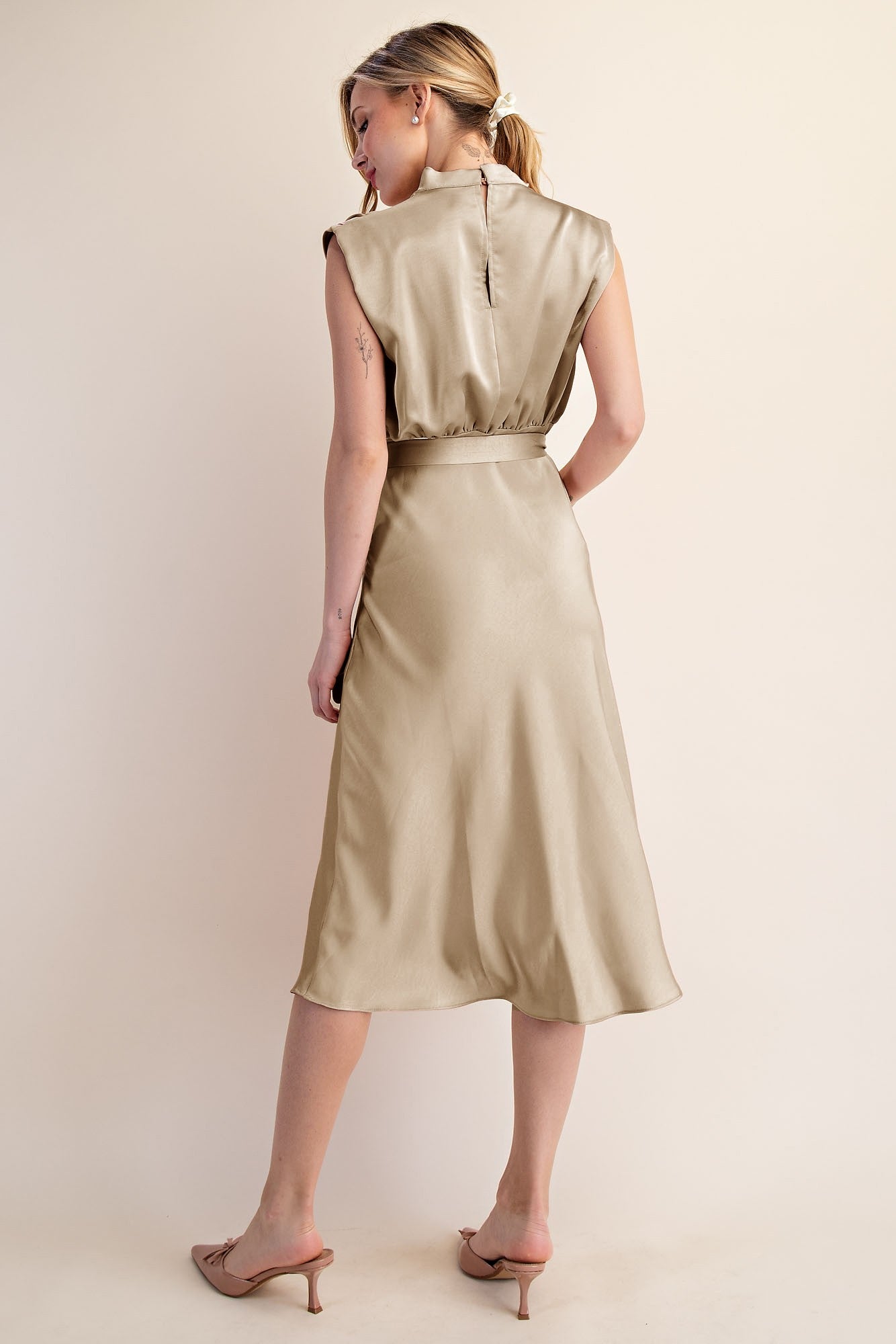 TILLIE DRESS - TAUPE