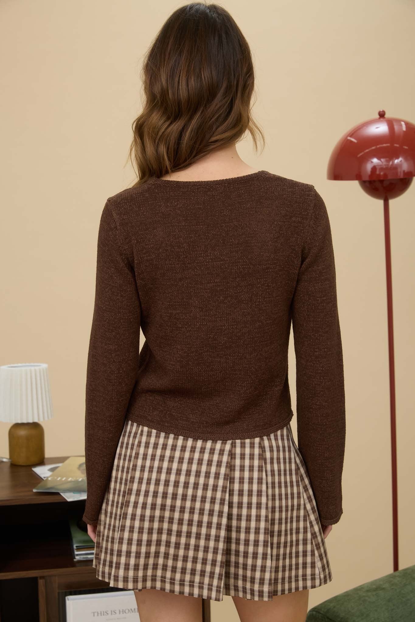 MARLEIGH TOP - BROWN