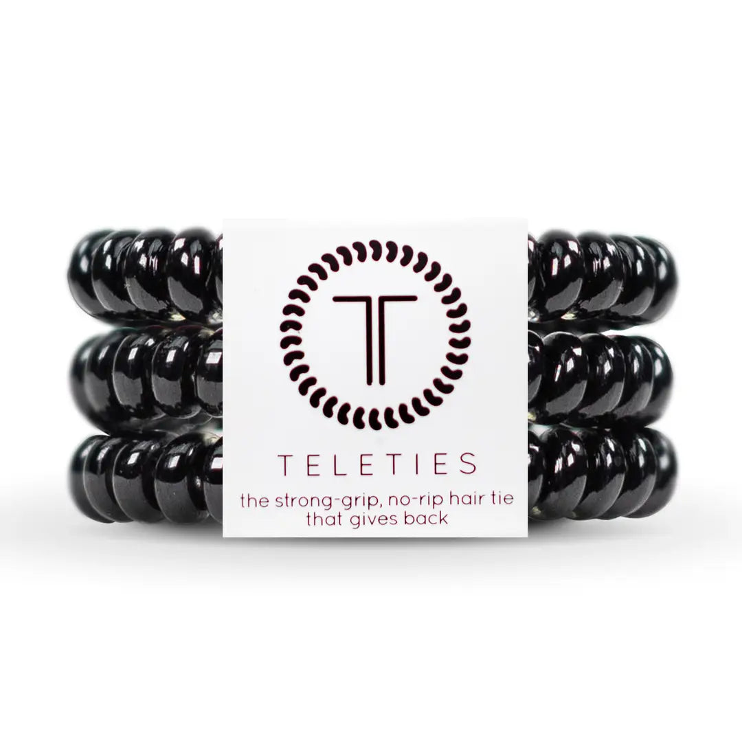 LARGE SPIRAL HAIR COILS - JET BLACK