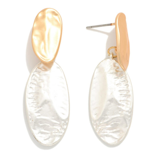 LINKED TEXTURED MATTE EARRINGS