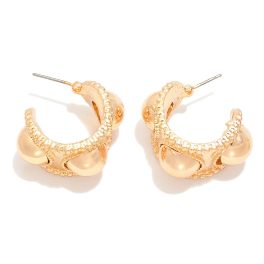 CHUNKY METAL EARRING