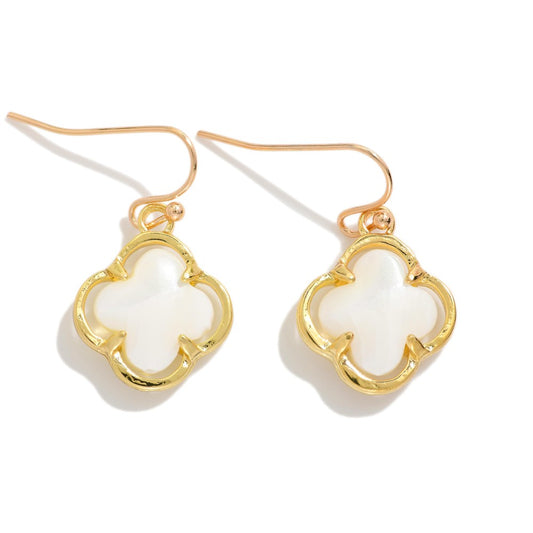 PEARL CLOVER DROP EARRINGS