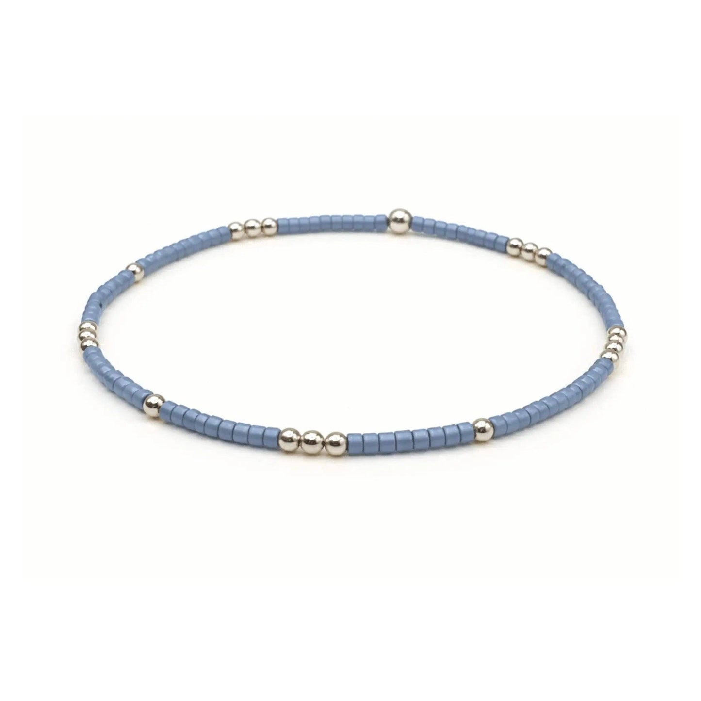 2mm Newport DENIM BLUE + Gold Filled Waterproof Bracelet