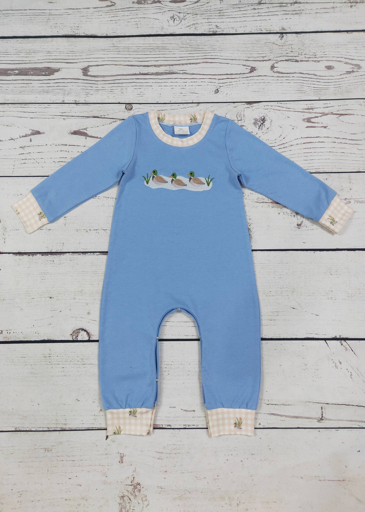 Mallard Appliqué Baby Boy Romper