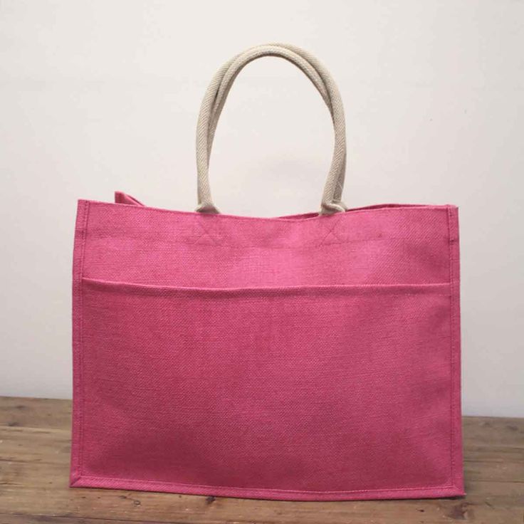JUTE POCKET TOTE