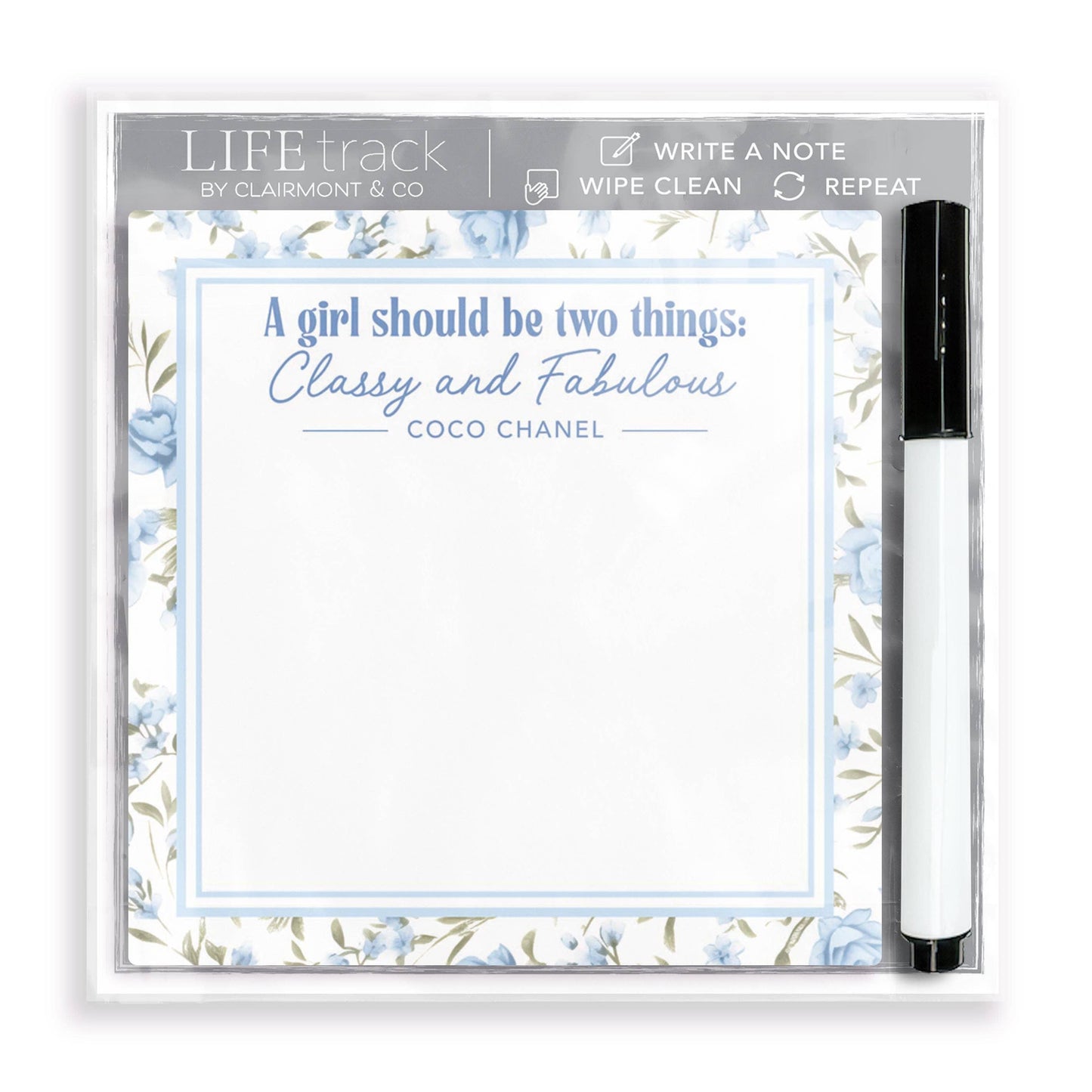Chinoiserie Chic, Classy & Fabulous, Dry Erase Glass Tile