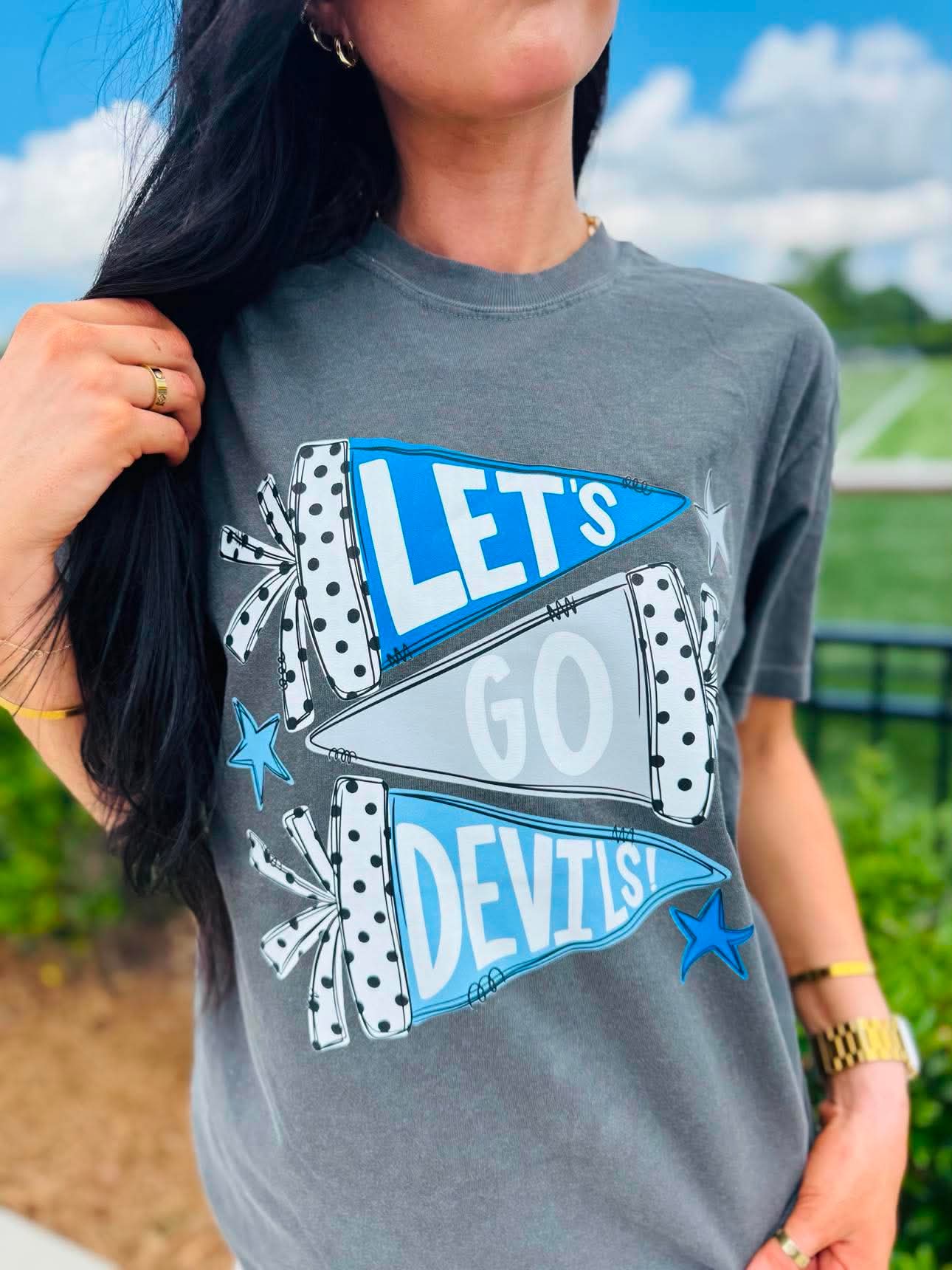 Pennant Trio Blue Devils Tee