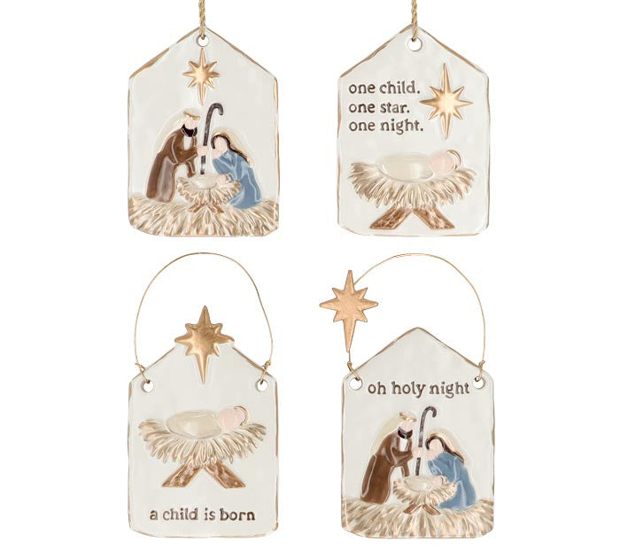 DIVINE NIGHT HOLY FAMILY-ORNAMENT