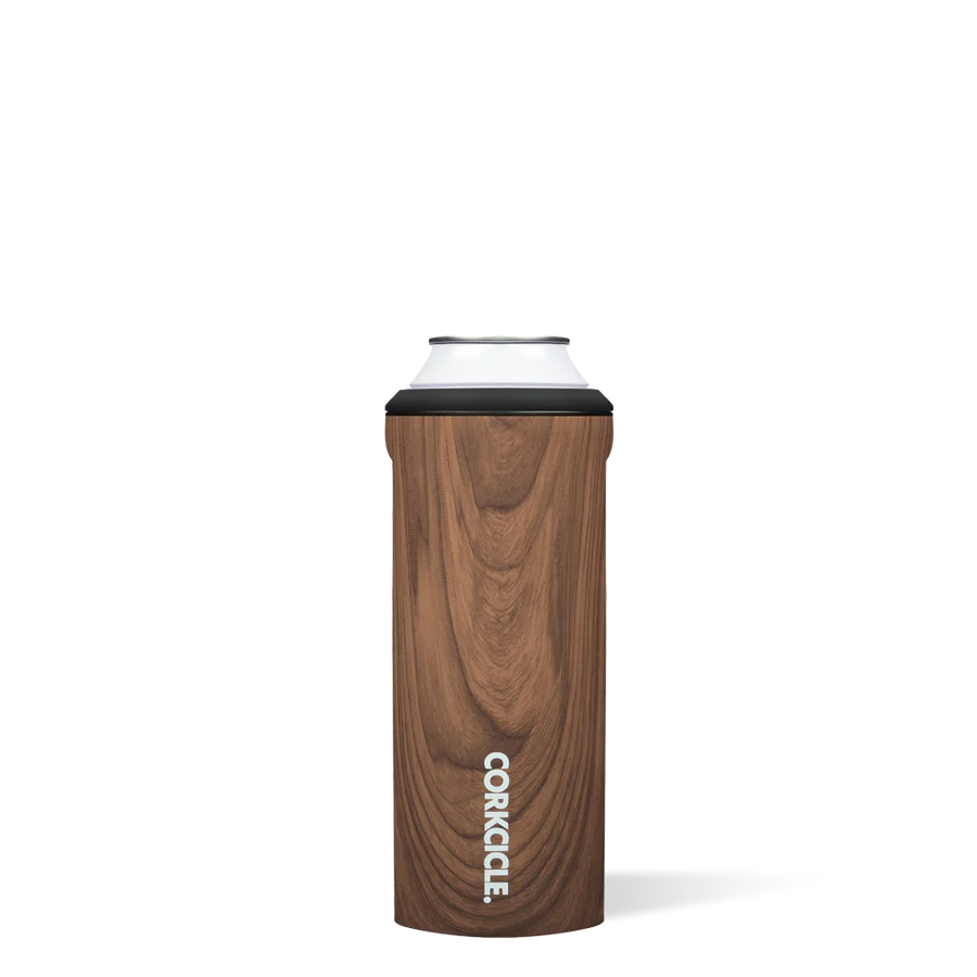 Slim Can Cooler - Walnut Wood