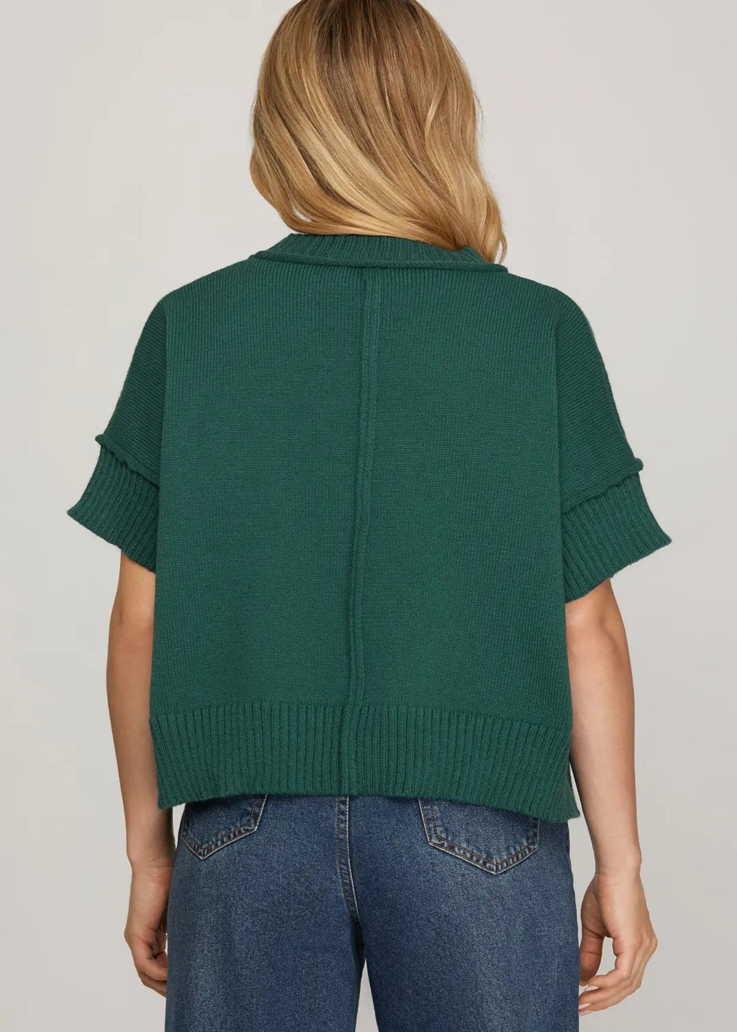 HARPER CREW NECK SWEATER - GREEN