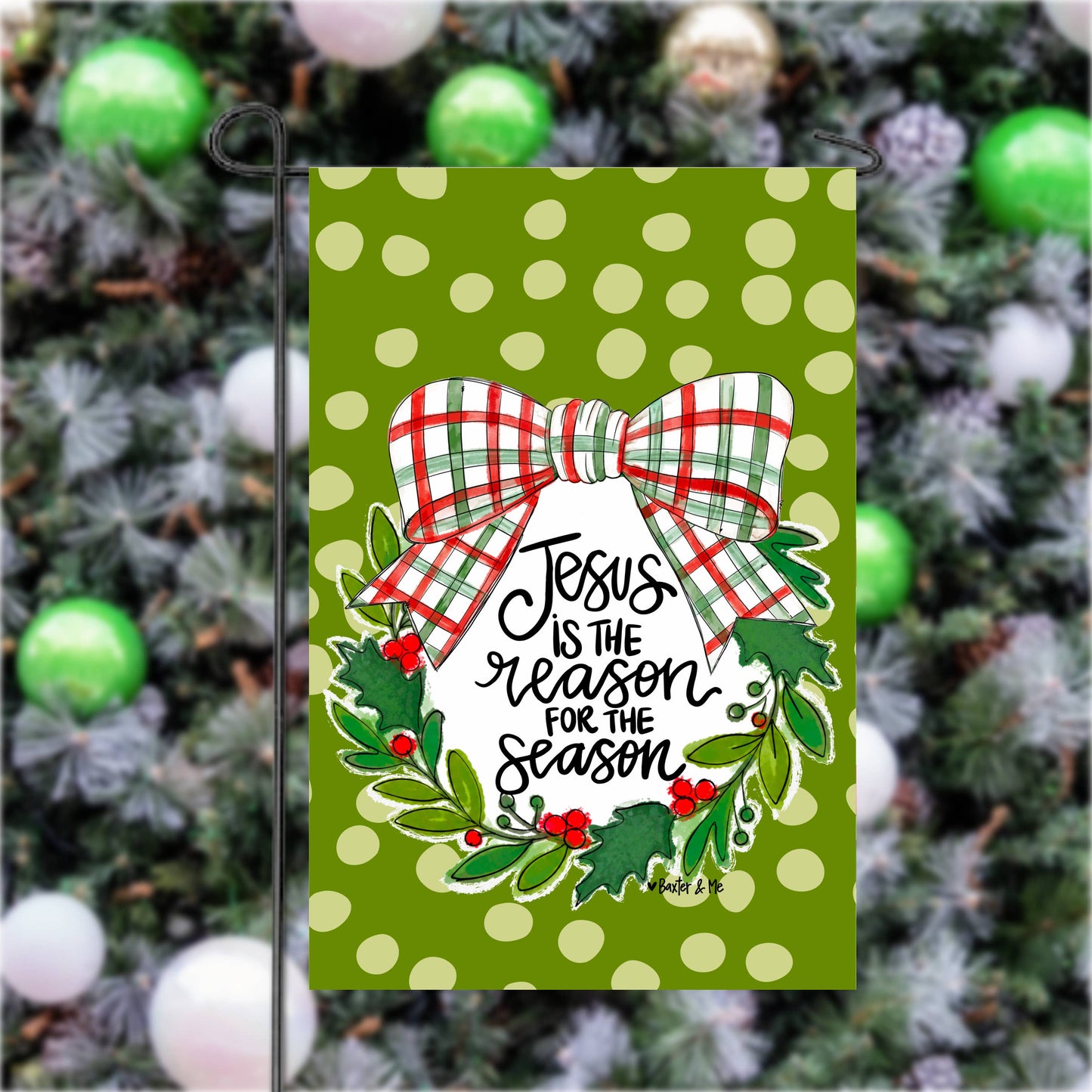Jesus is the Reason Wreath Garden Flag